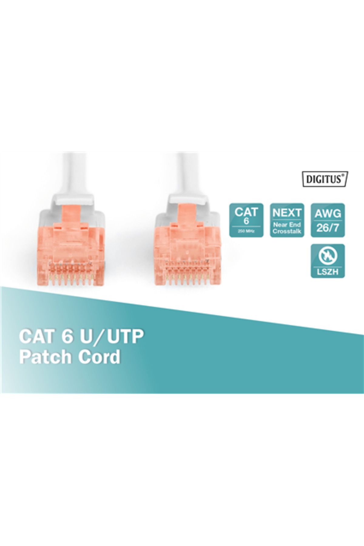 Digitus-Patch Cord CAT 6 UTP RJ-45 2m Gri 2