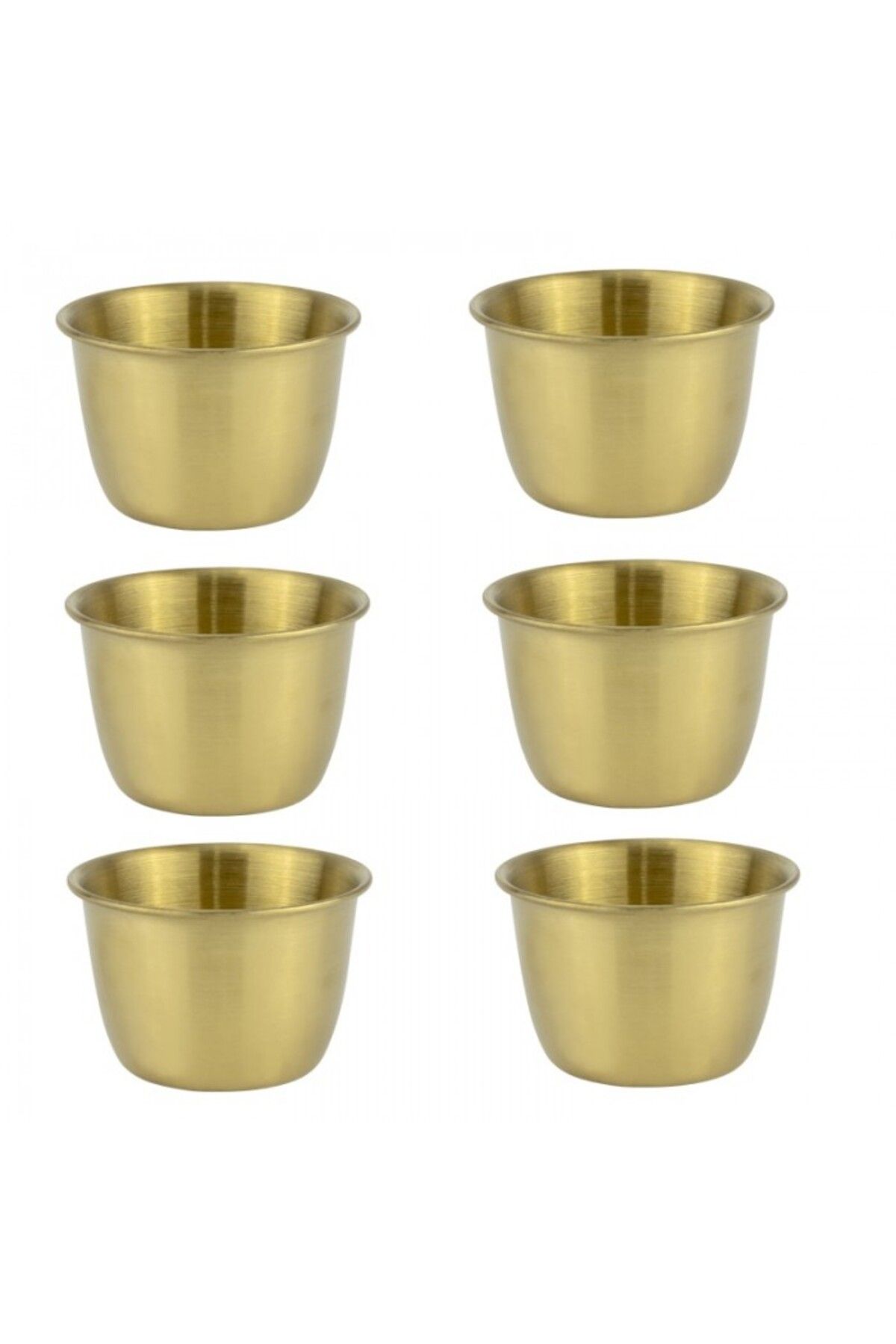 Culinaro-Set of 6 stainless steel saucers 6xh4cm, gold 1