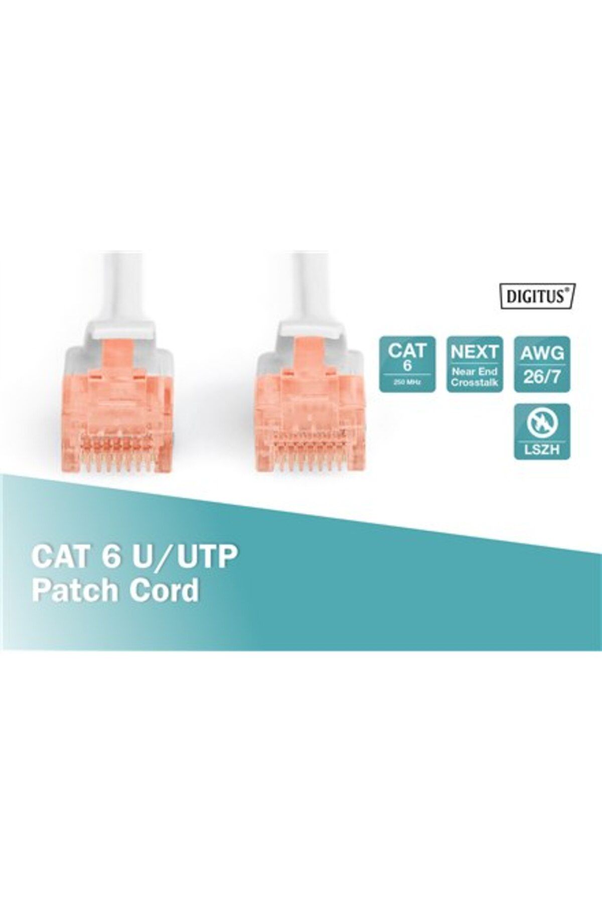 Digitus-Patch Cord CAT 6 UTP RJ-45 2m Gri 4