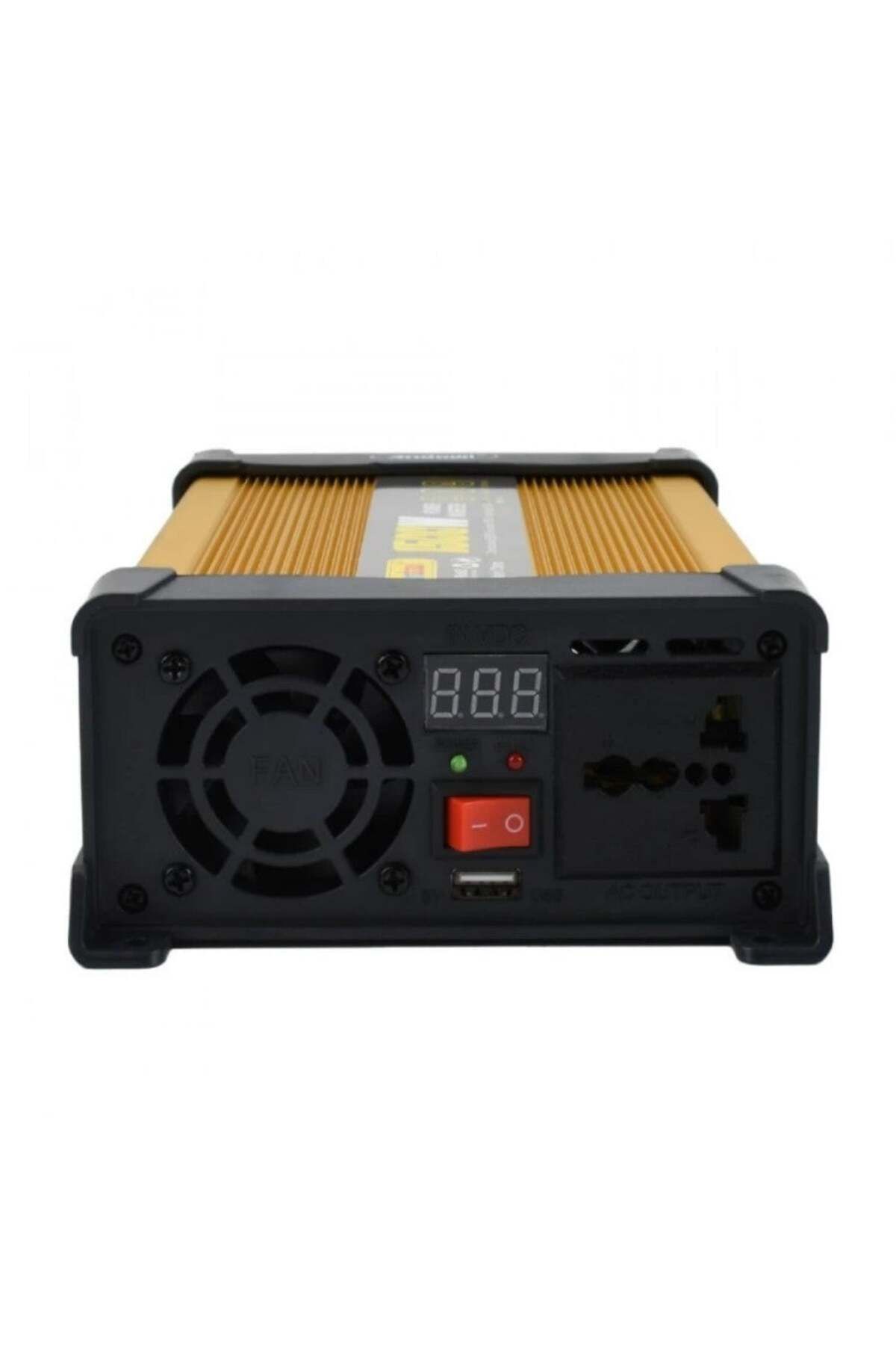 divendi-ro-Invertor de tensiune auto KS2000, 2000W 12V, 220V, cu undă sinusoidală modificată, indicator LED, placat cu aur 3