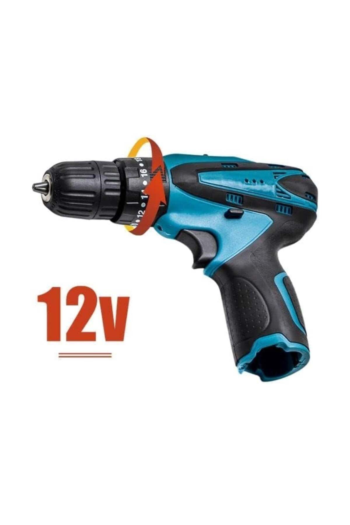divendi-ro-Set șurubelnițe electrice fără fir, 2 baterii, 12V, 24 de accesorii incluse, 2 viteze, albastru 5