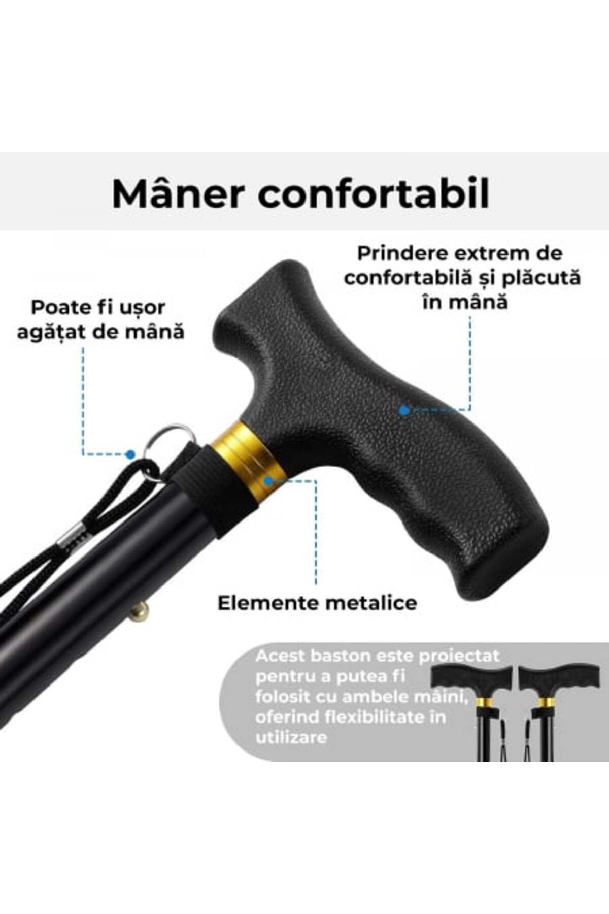 DAR-Foldable telescopic support stick with flashlight and stabilizing pivots 2
