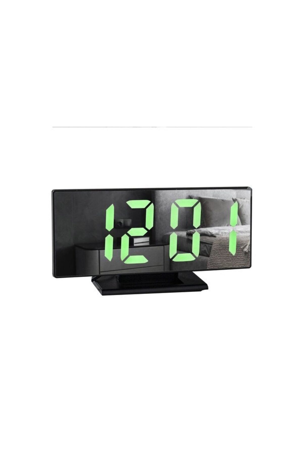 ISO TRADE-Multifunctional Alarm Clock, Iso Trade, Plastic, Temperature/Snooze Function, Mirror Design, 19x10 c 4