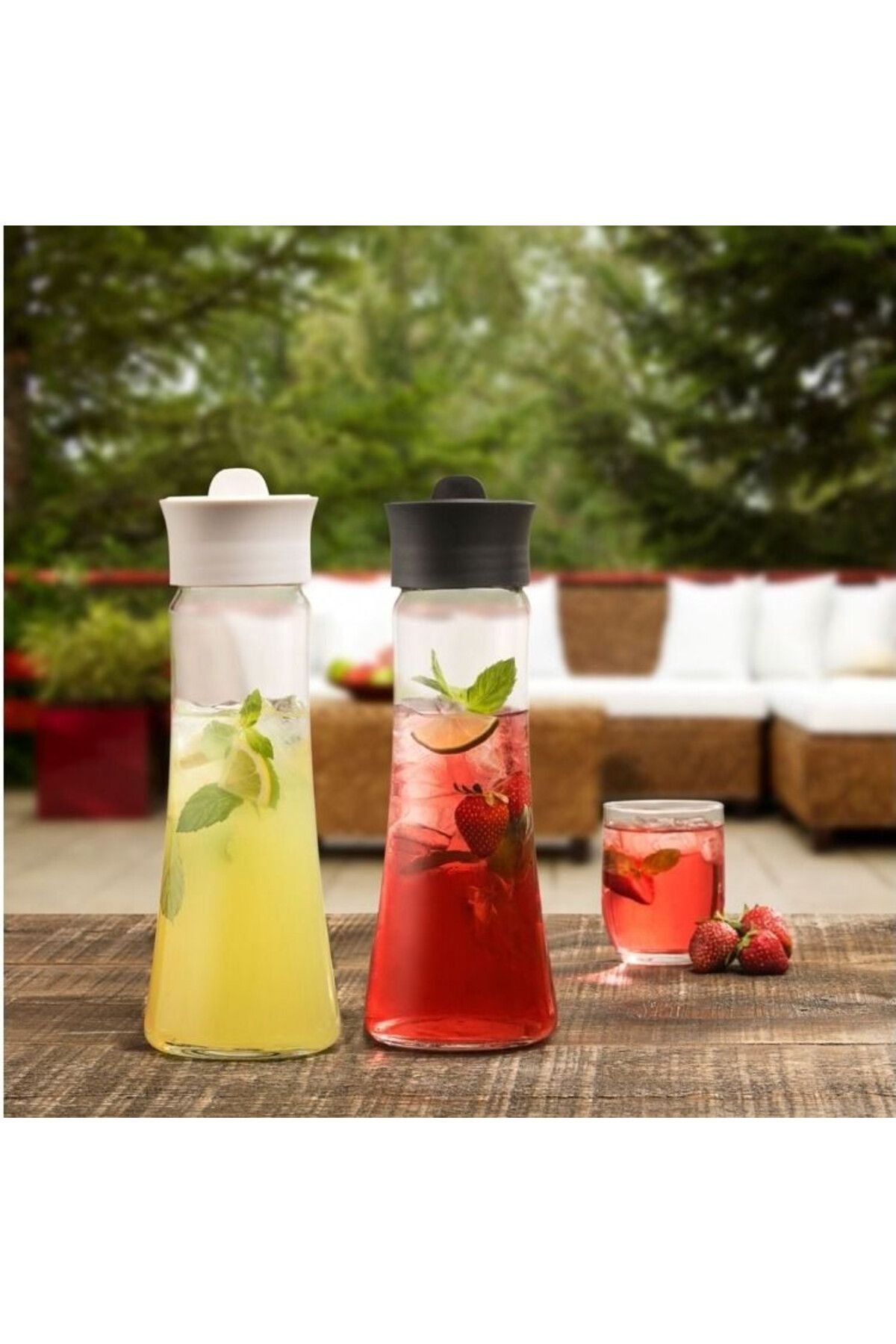 Paşabahçe-Carafe with black lid 1L, Basic 3