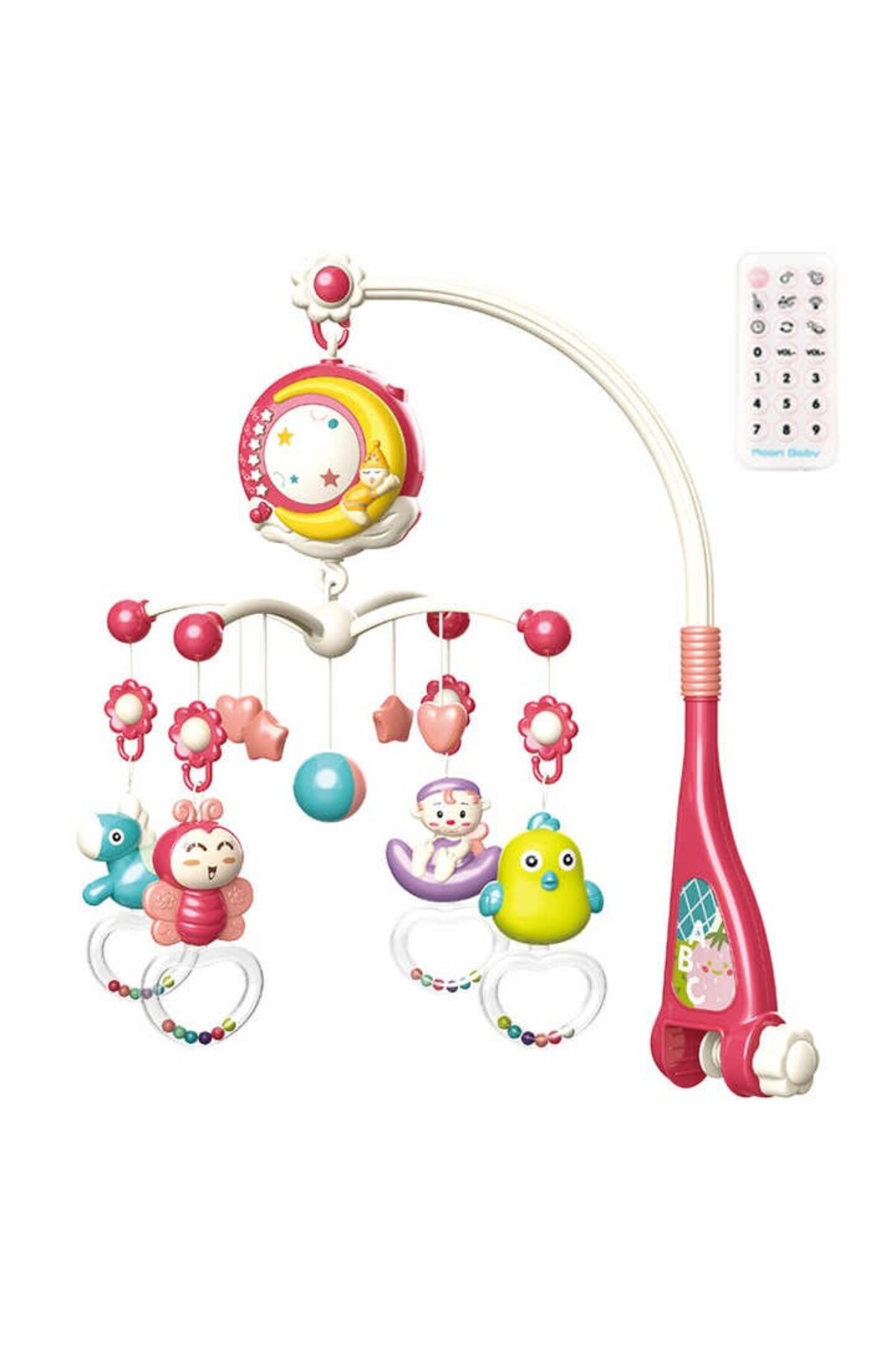 YILDIRIM OYUNCAK Pilli Işıklı Müzikli Projektörlü Uzaktan Kumandalı Sabitlenir Dönence Çıngırak Bebek Yatıştırıcı fotoğrafı 6 (önizleme)