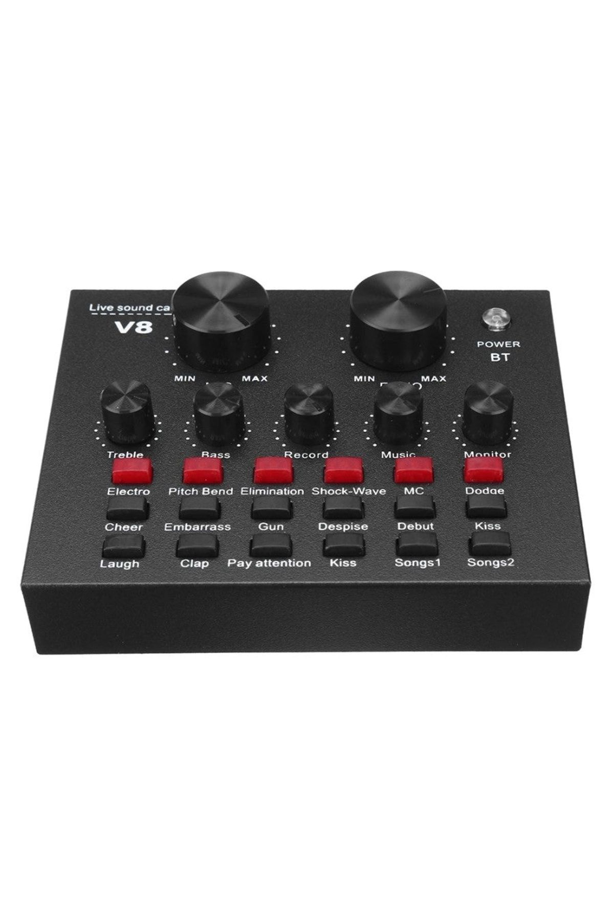 divendi-ro-V8 multifunctional sound card, with bluetooth, 12 sound effects, Micro USB, 6 modes, black 1