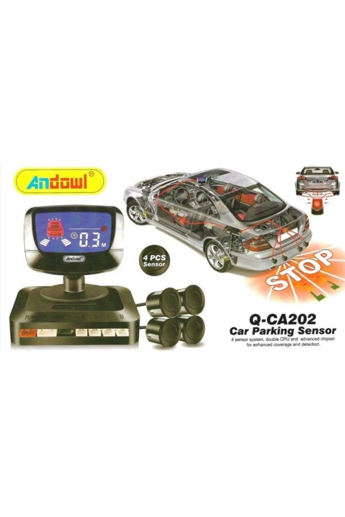 divendi-ro-Set of 4 parking sensors with digital LED display Andowl CA202 - Black 4