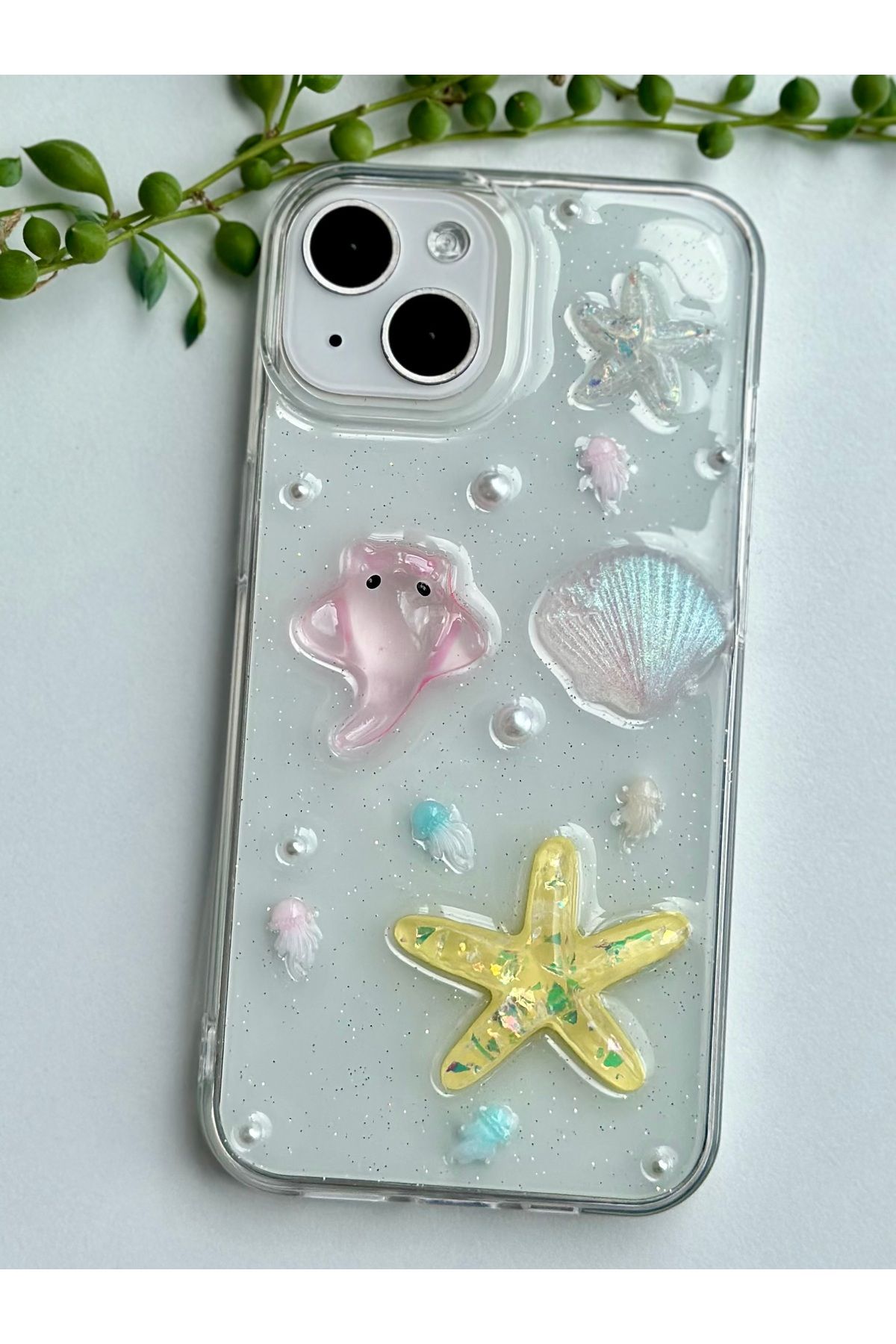 Go Aksesuar-iPhone 14 Plus and 15 Plus Compatible Silicone Case with Stingray 3D Toy Design 5