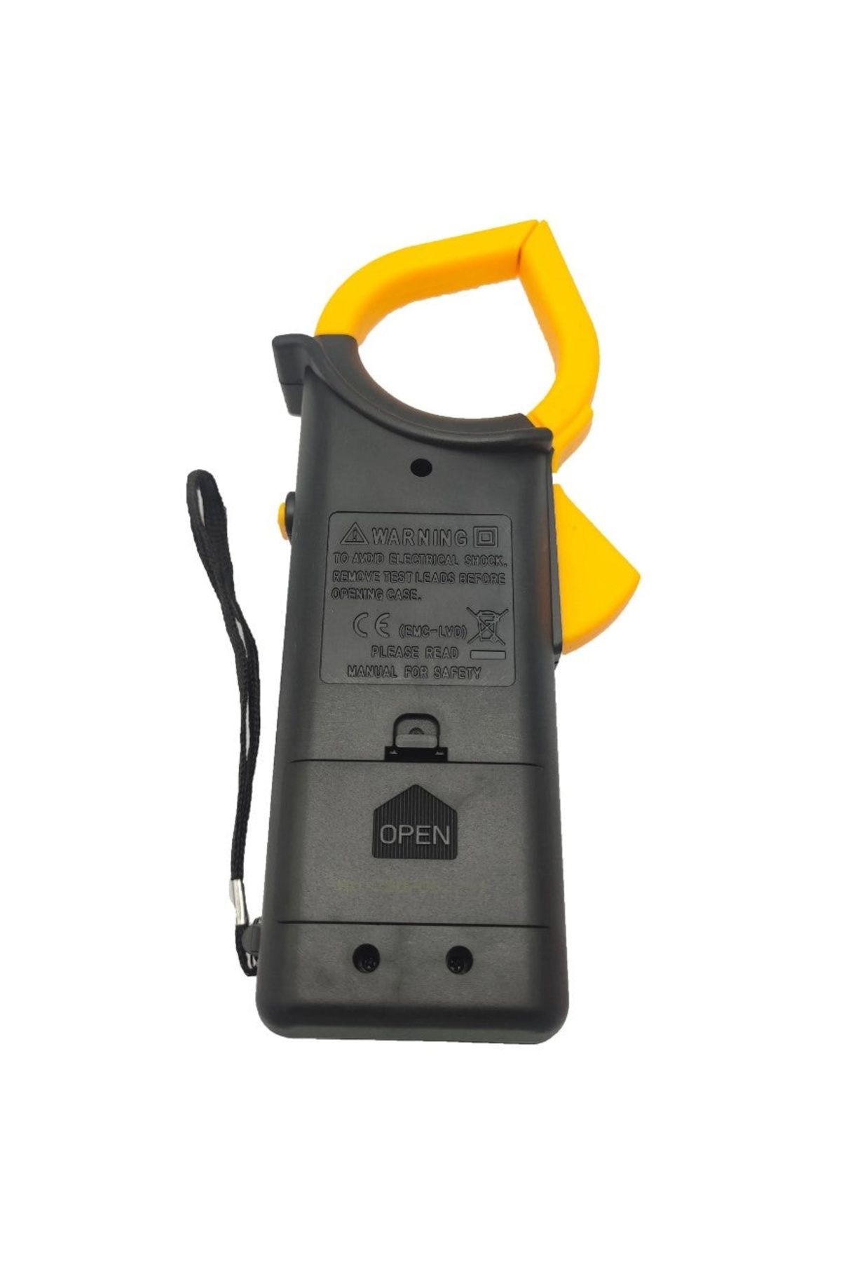 divendi-ro-Digital rangefinder with clamp and lanyard with LCD display, black and yellow 3