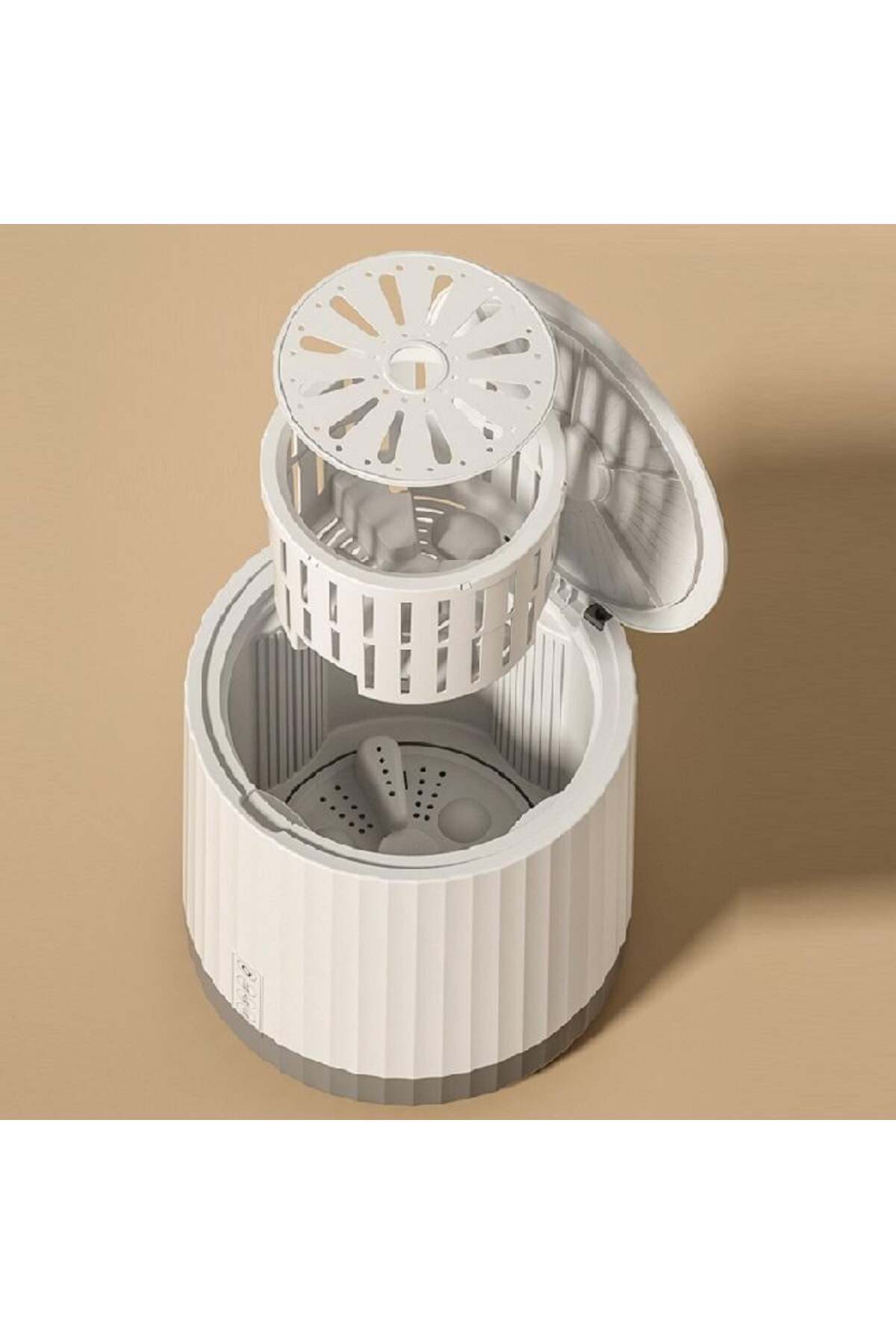 divendi-ro-Mini washing machine, portable, powerful, 4L capacity, white 6
