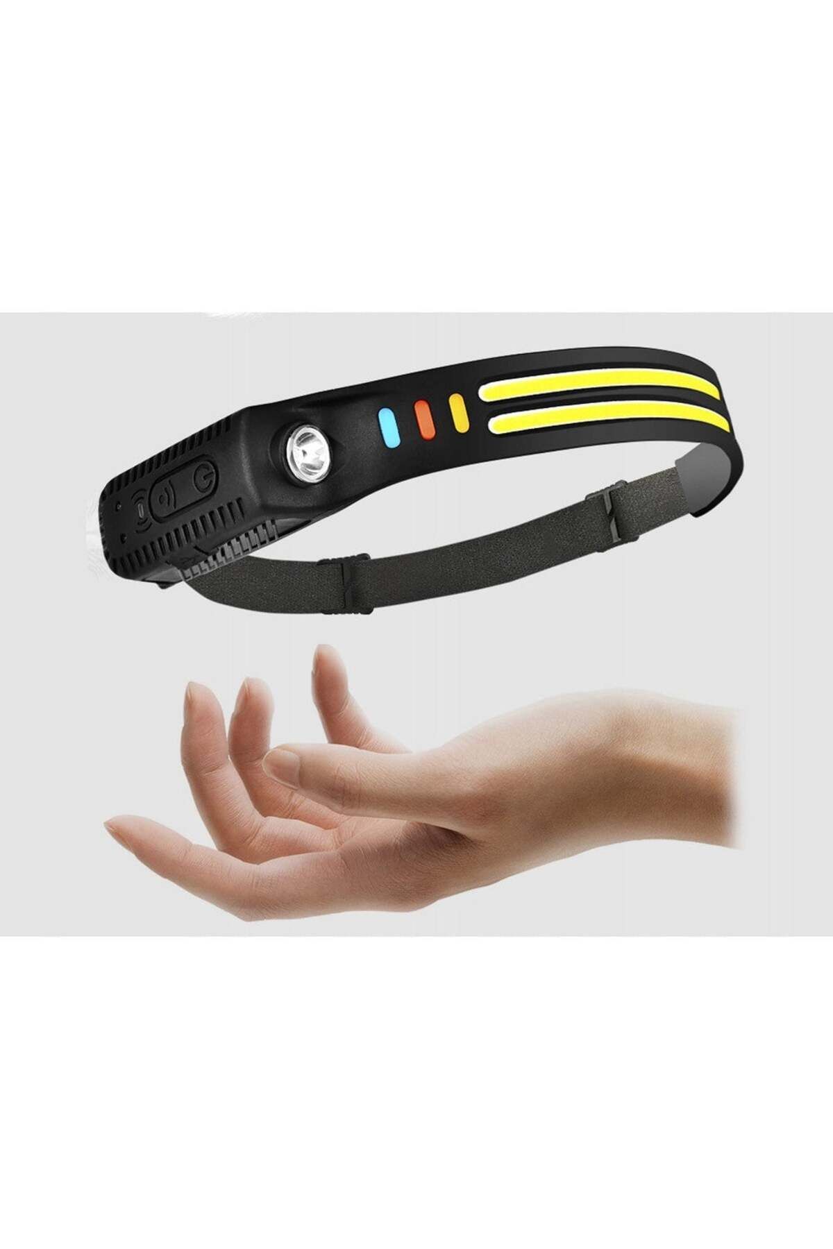Welora-Head torch with motion sensor, 8 light modules - Black 6
