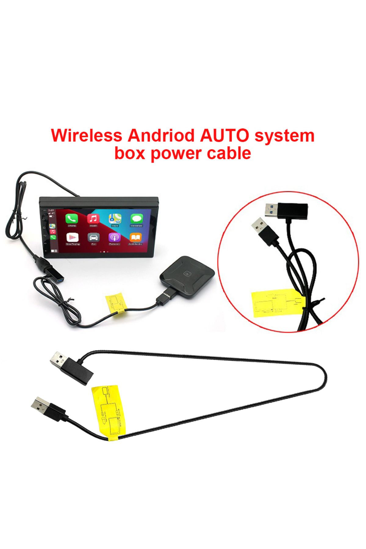 ALLOYSEED-Wireless CarPlay Android Auto 12V AI Box Power Cable Prevent Restart Converter High Speed Power S... 4