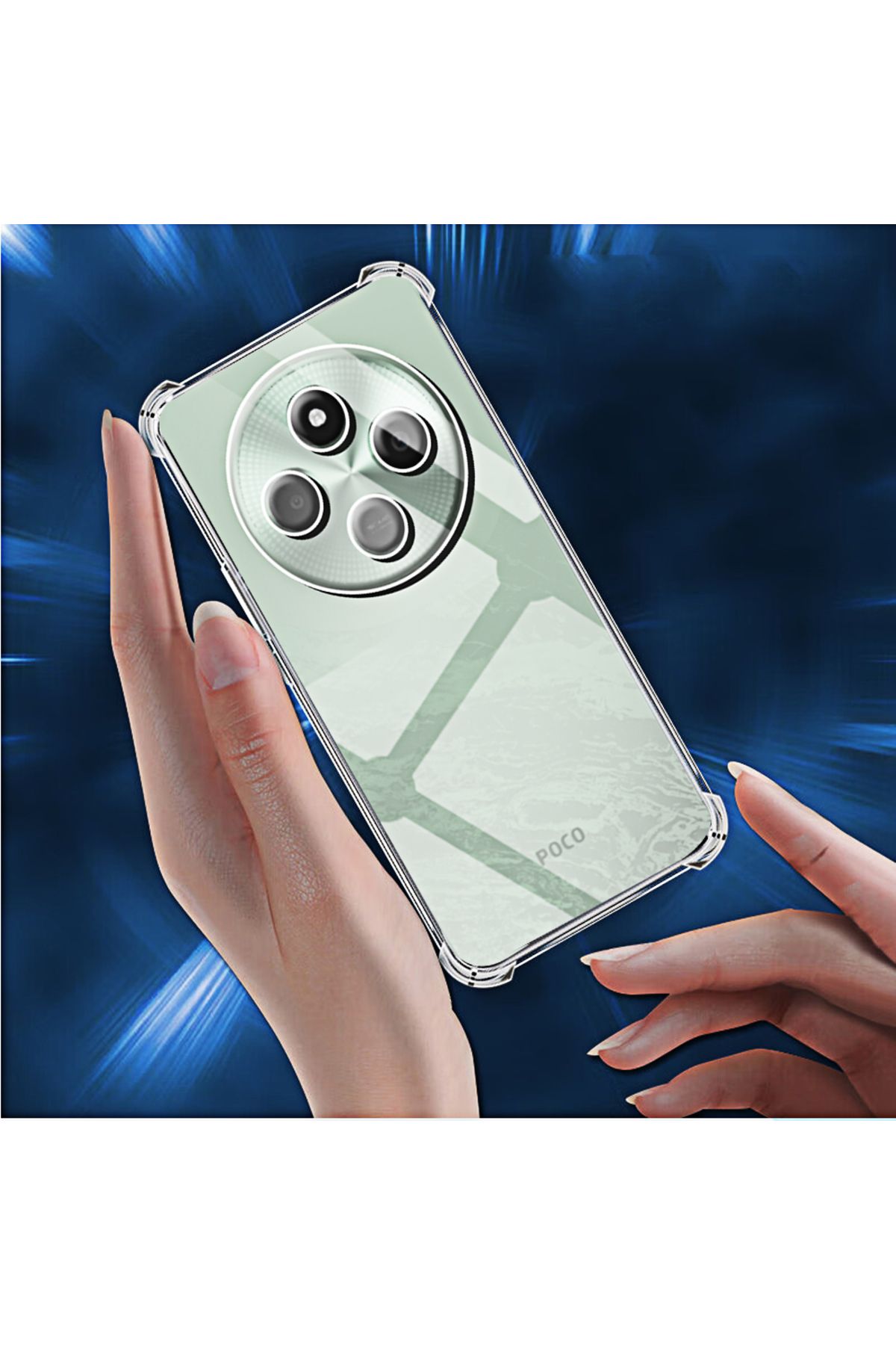 Choice-poco C75 4G Shockproof Phone Case for Xiaomi Poco Poxo C75 4g C65 C61 C55 5G C51 C40 C31 C3 Transpar 6