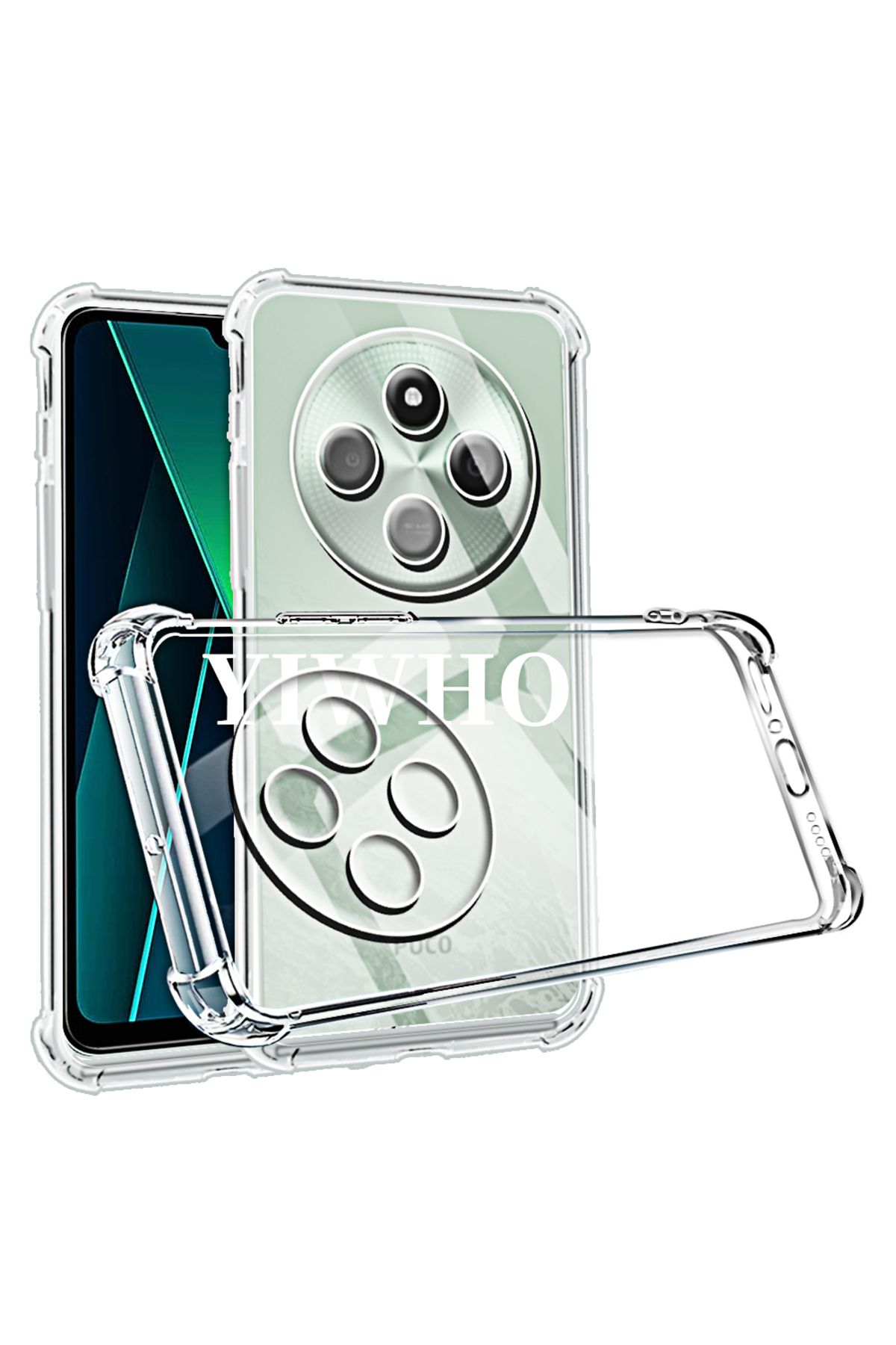 Choice-poco C75 4G Shockproof Phone Case for Xiaomi Poco Poxo C75 4g C65 C61 C55 5G C51 C40 C31 C3 Transpar 8