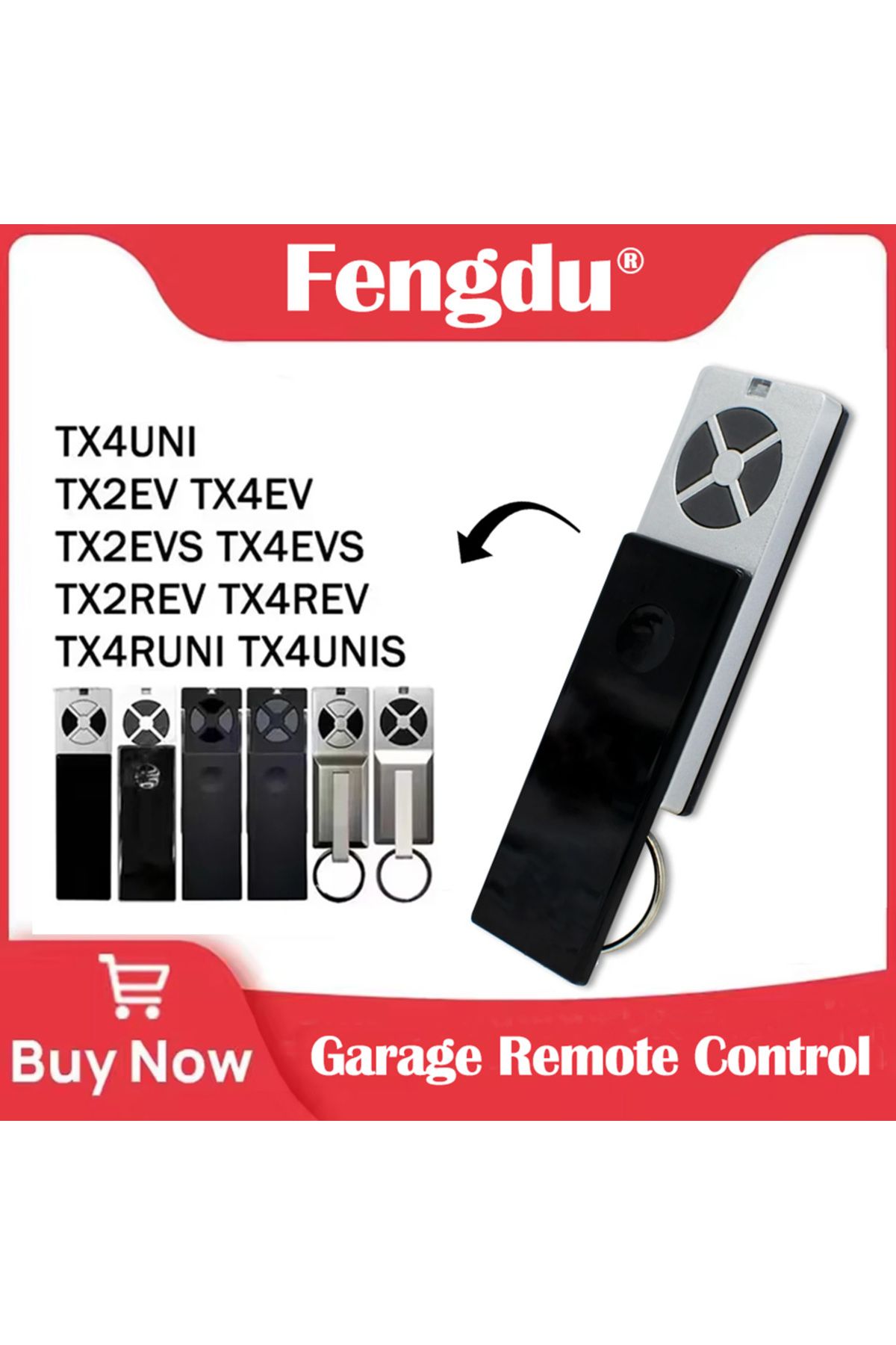 Choice-433MHz Remote Control Rolling Code Compatible with TX2EVS TX4EVS TX4UNIS TX4UNI TX2EV Extended Ra... 1