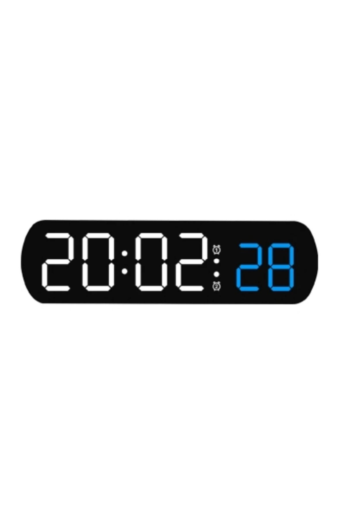 Choice-Blue Voice Control Digital Alarm Timer Clock Temperature Dual Alarm Desktop Table Clock Night Mode 1 1
