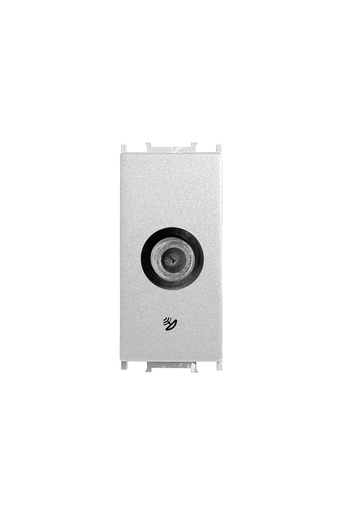 PANASONIC-Metallic White Satellite Socket 1M 2