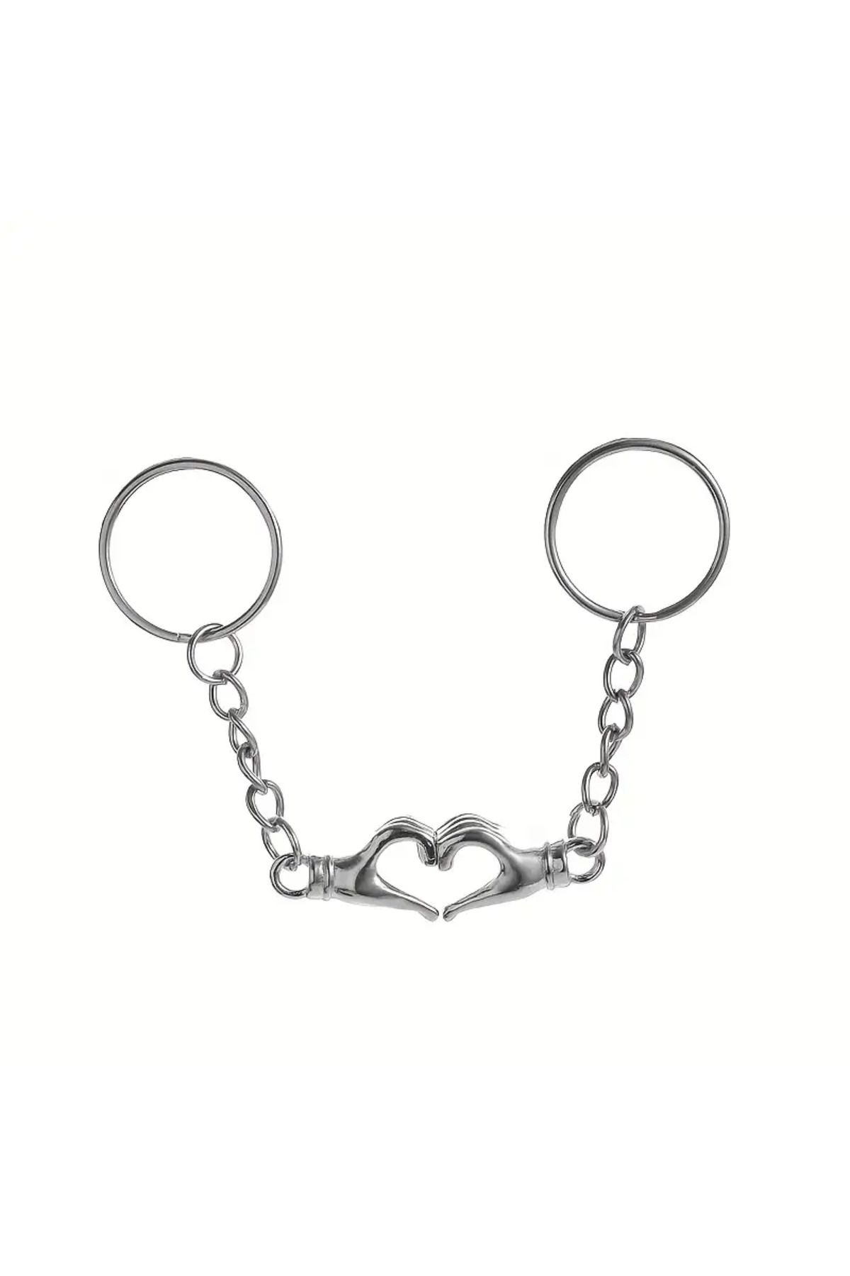 saratremo-Set keychains with magnets - two hands that attract and form a heart 1