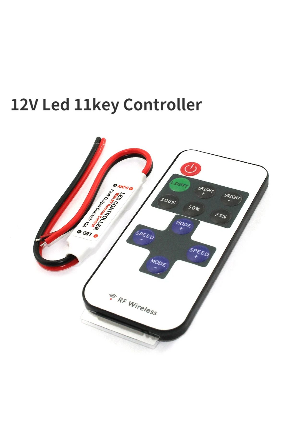 Choice-12V LED Strip Controller Mini Dimmer RF Wireless Remote 11key DC 5V 12V 24V Controller for LED St... 2