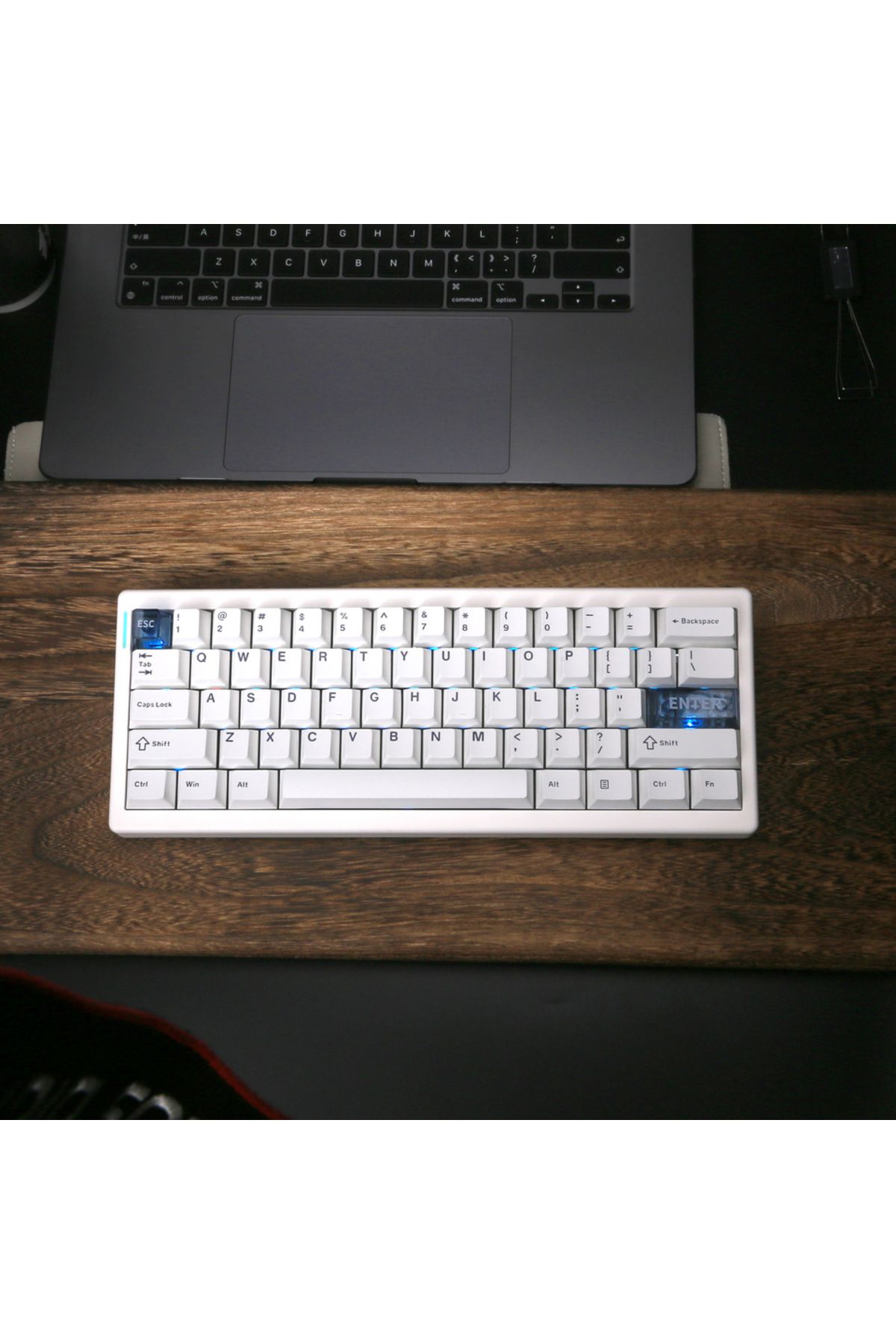 Choice-Olive QK61 Mechanical Keyboard RGB Backlit Gasket Structure 3-Mode 2.4G Bluetooth Wireless Hot Swa 1