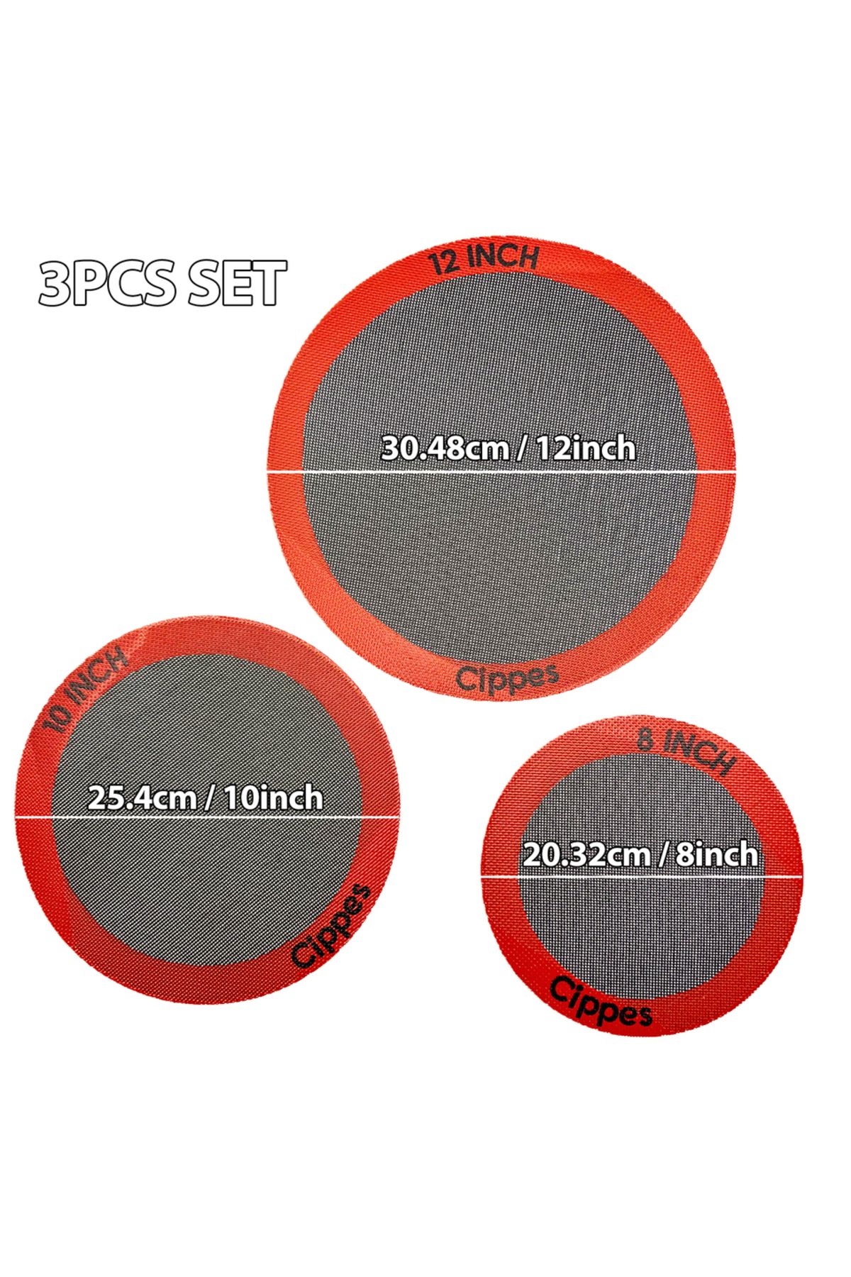 Choice-3pcs 1 / 3PCS Round Silicone Perforated Baking Mat, Non-Stick Reusable Baking Sheets, for Pizza, Bre 1