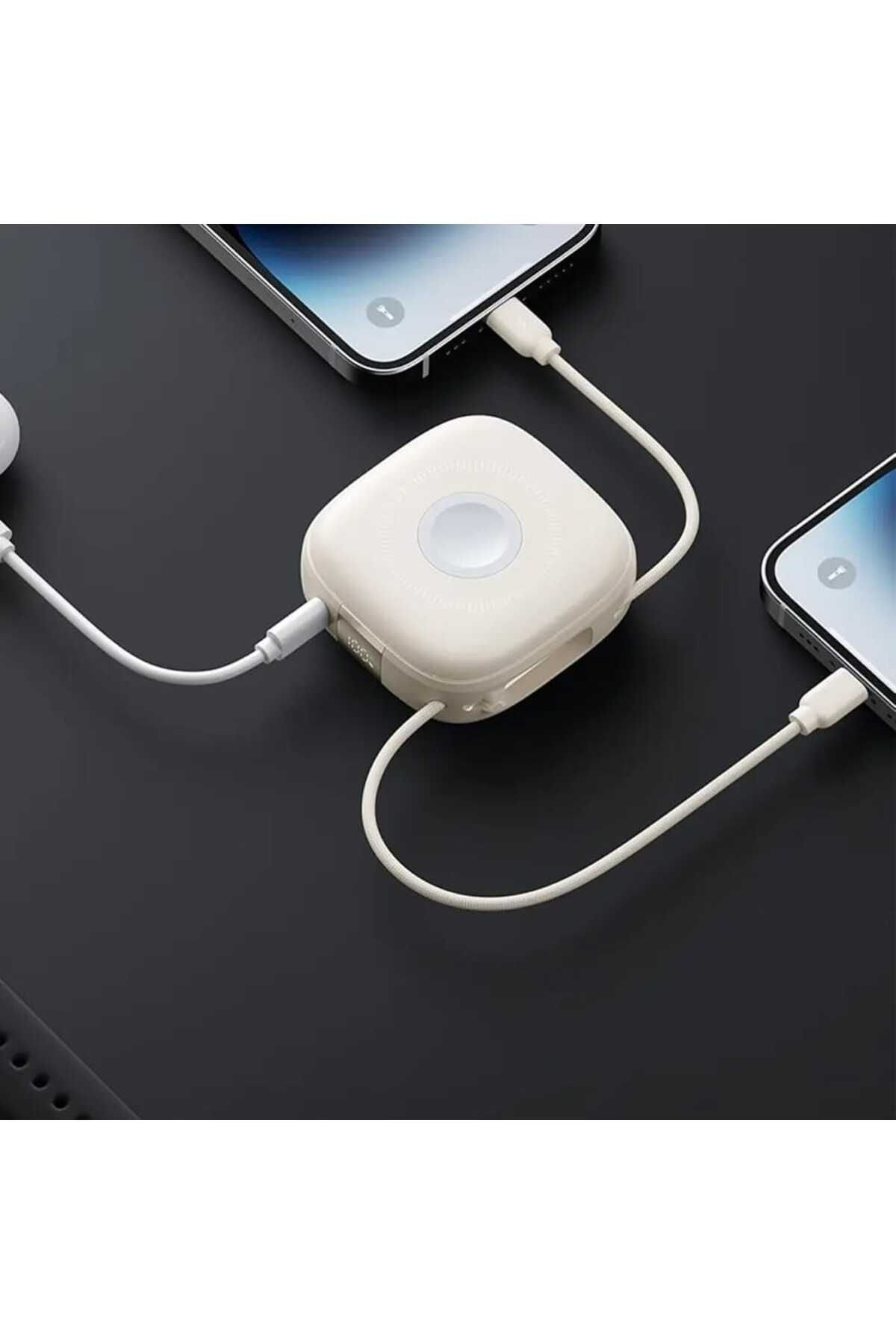 Veger-10000mAh Wireless Power Bank with 20W Charging, MagSafe Charging, 2 Built-in Cables, and Smart Light Indicator 5
