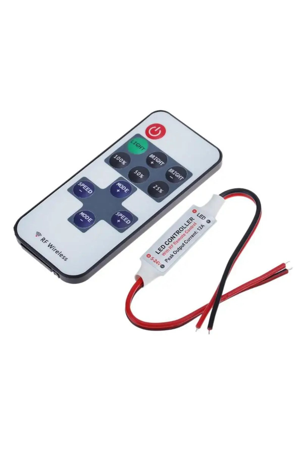 Choice-12V LED Strip Controller Mini Dimmer RF Wireless Remote 11key DC 5V 12V 24V Controller for LED St... 5
