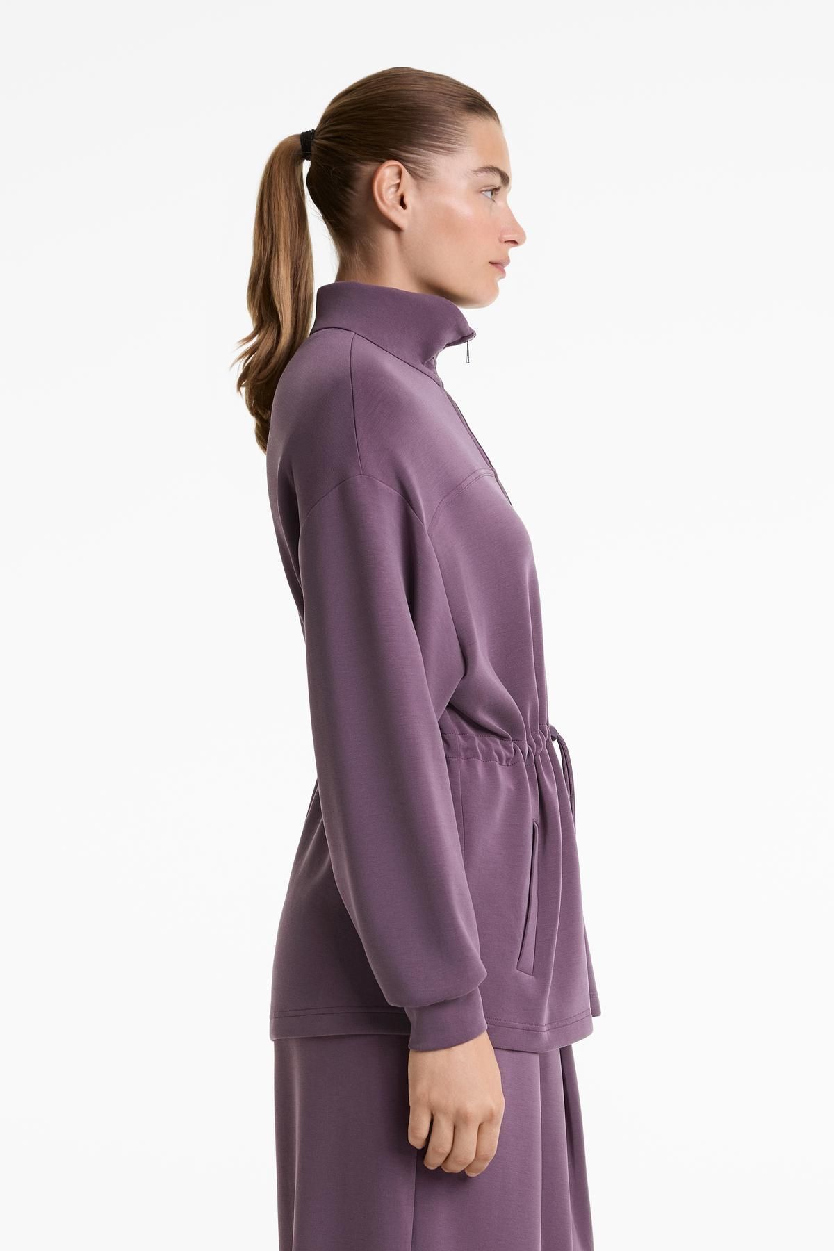 Oysho-Long jacket with soft-touch modal and pockets 6