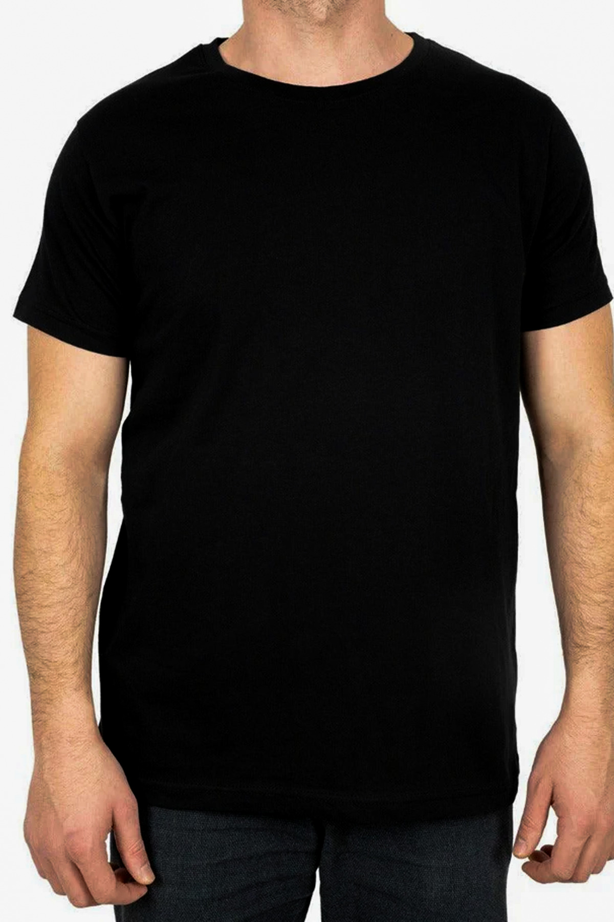 Dolcha Unisex Kaliteli %100 Pamuk Regular Fit Siyah Günlük Tişört