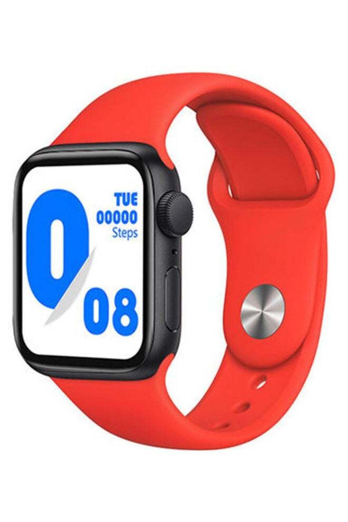 Generic-G63L Silicone Smart Watch With Calls Compatible For Android And IOS Red 1