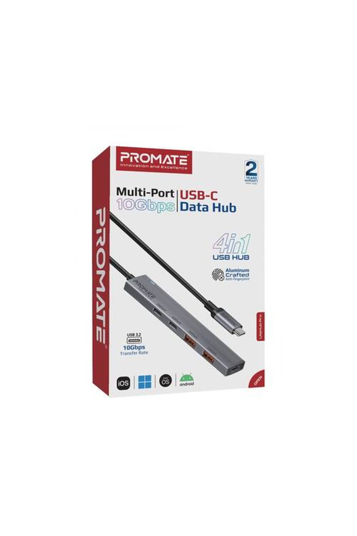 Promate-Litehub-pro 4-in-1 Multi-Use Data Hub with USB-A and USB-C Ports 3