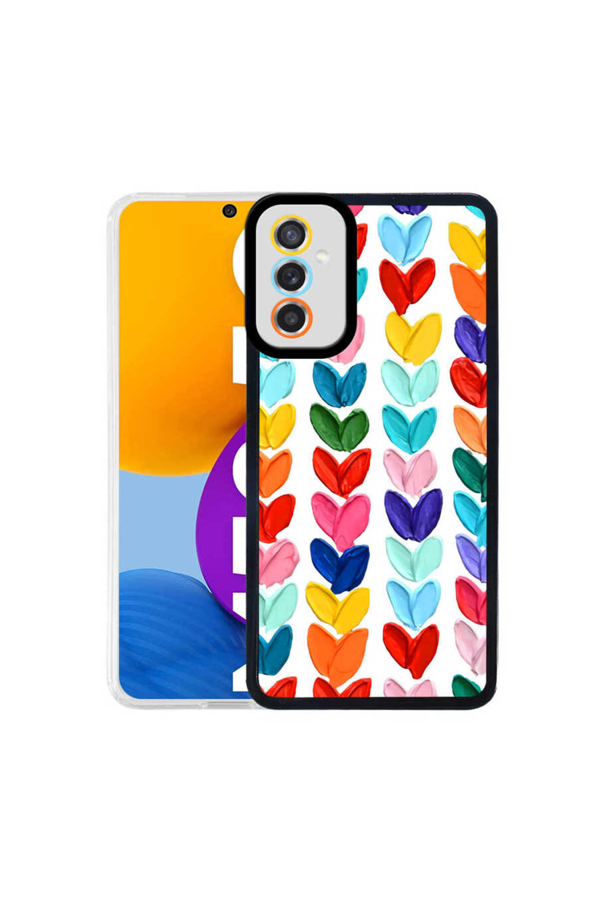 Galaxy M52 Kılıf TKNC M-Fit Desenli Kapak - Heart No6