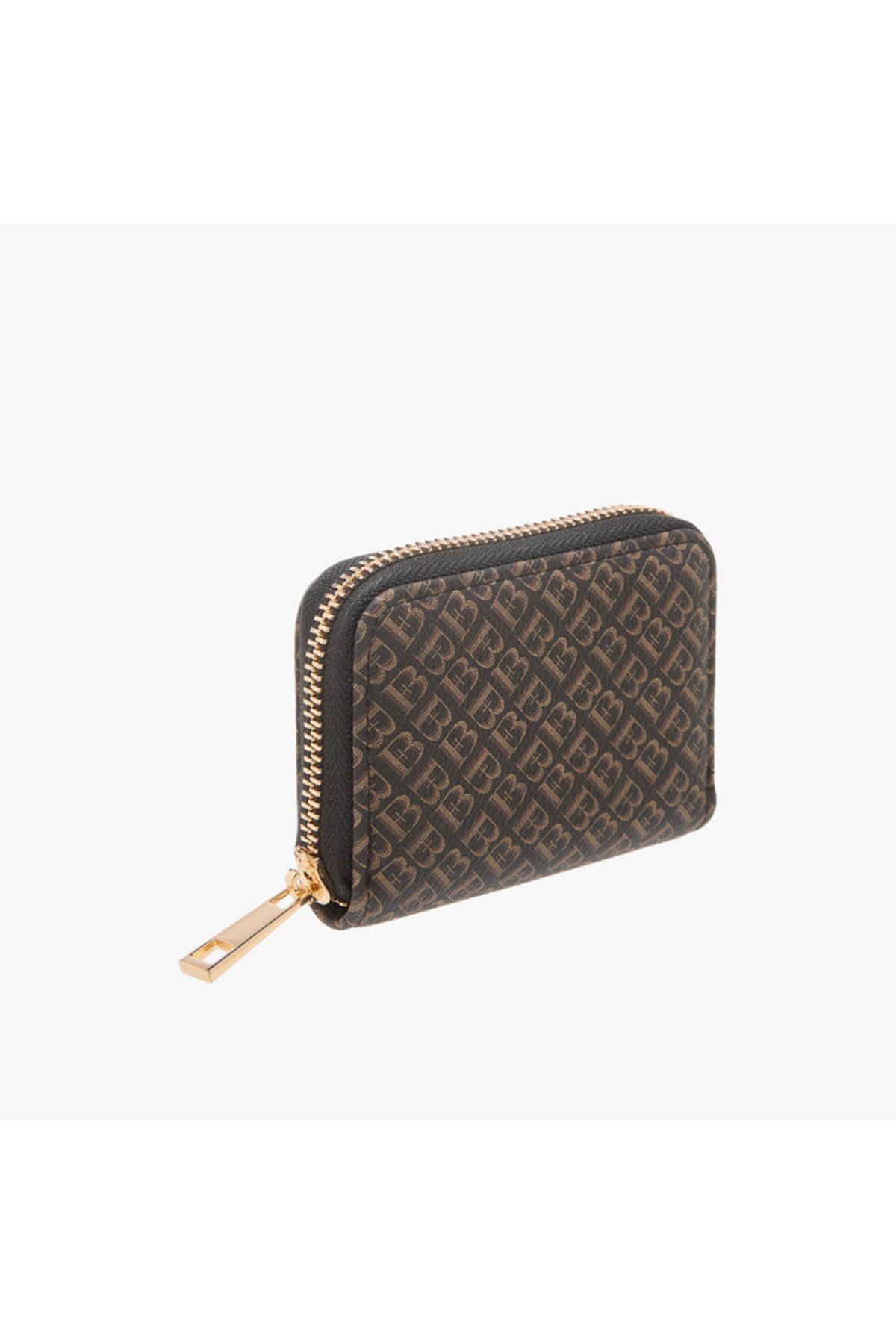 Flora Bella by Shoexpress-Monogram Print Wallet with Zip Around Closure 3