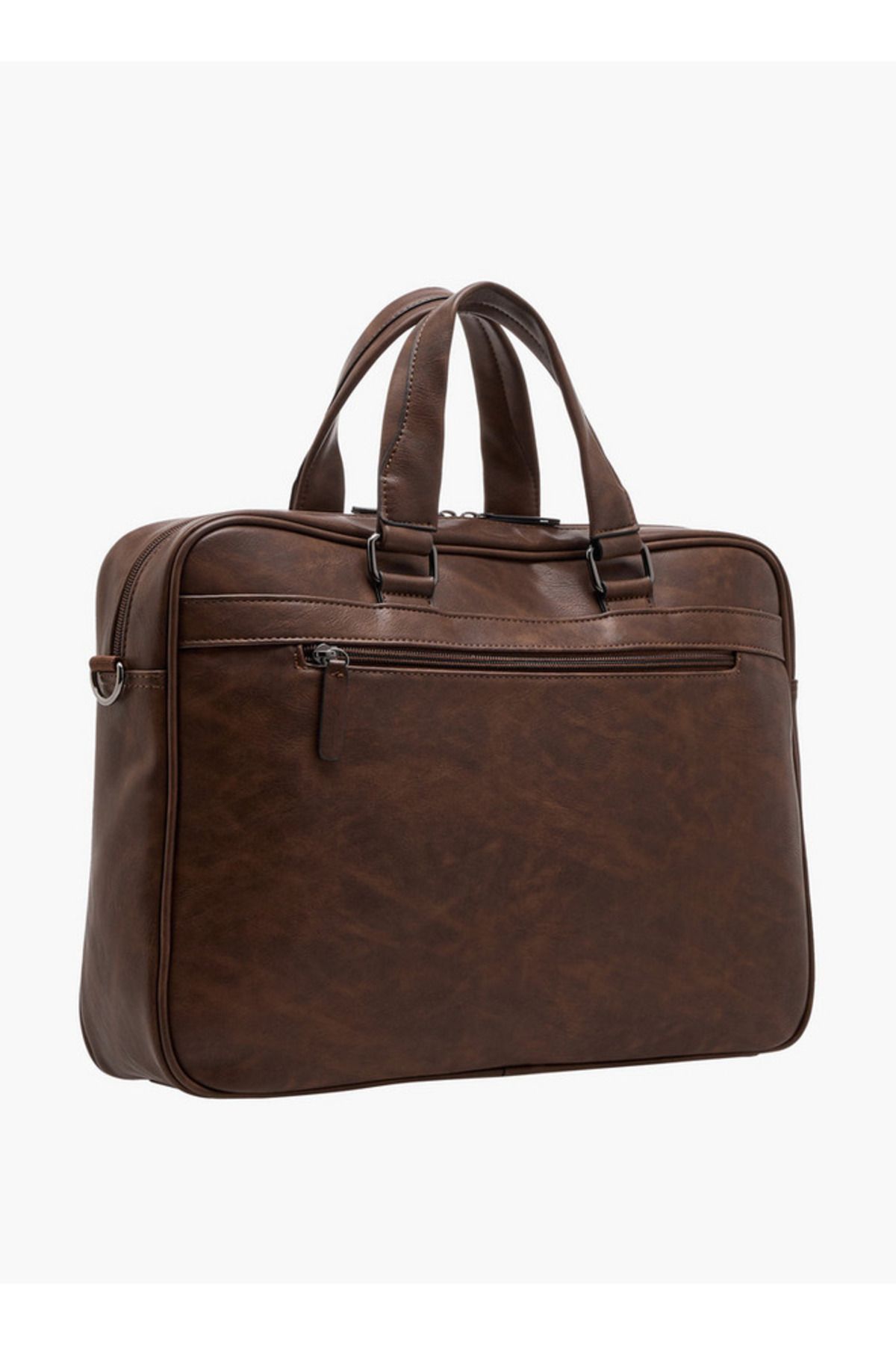 LBL by Shoexpress-Textured Laptop Bag with Detachable Strap and Zip Closure 3