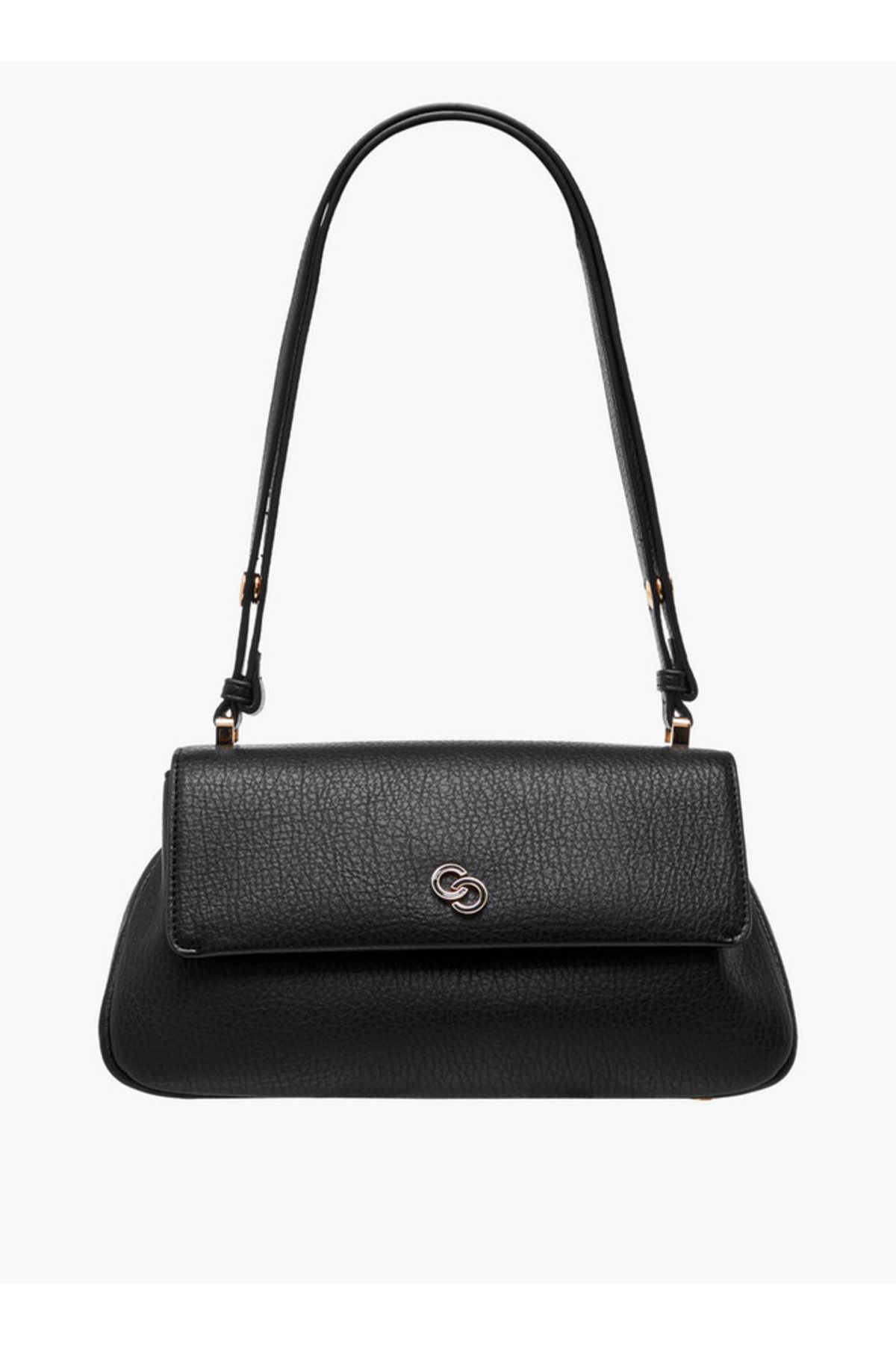 Celeste-Textured Shoulder Bag with Strap Handle and Flap Closure 1