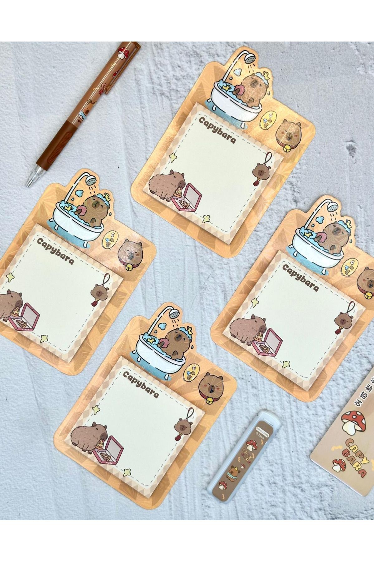 ZeCo Collection-Capybara Pattern Foam Dreams Post-It 50 Sheets / Sticky Note / Sticky Note Paper 4