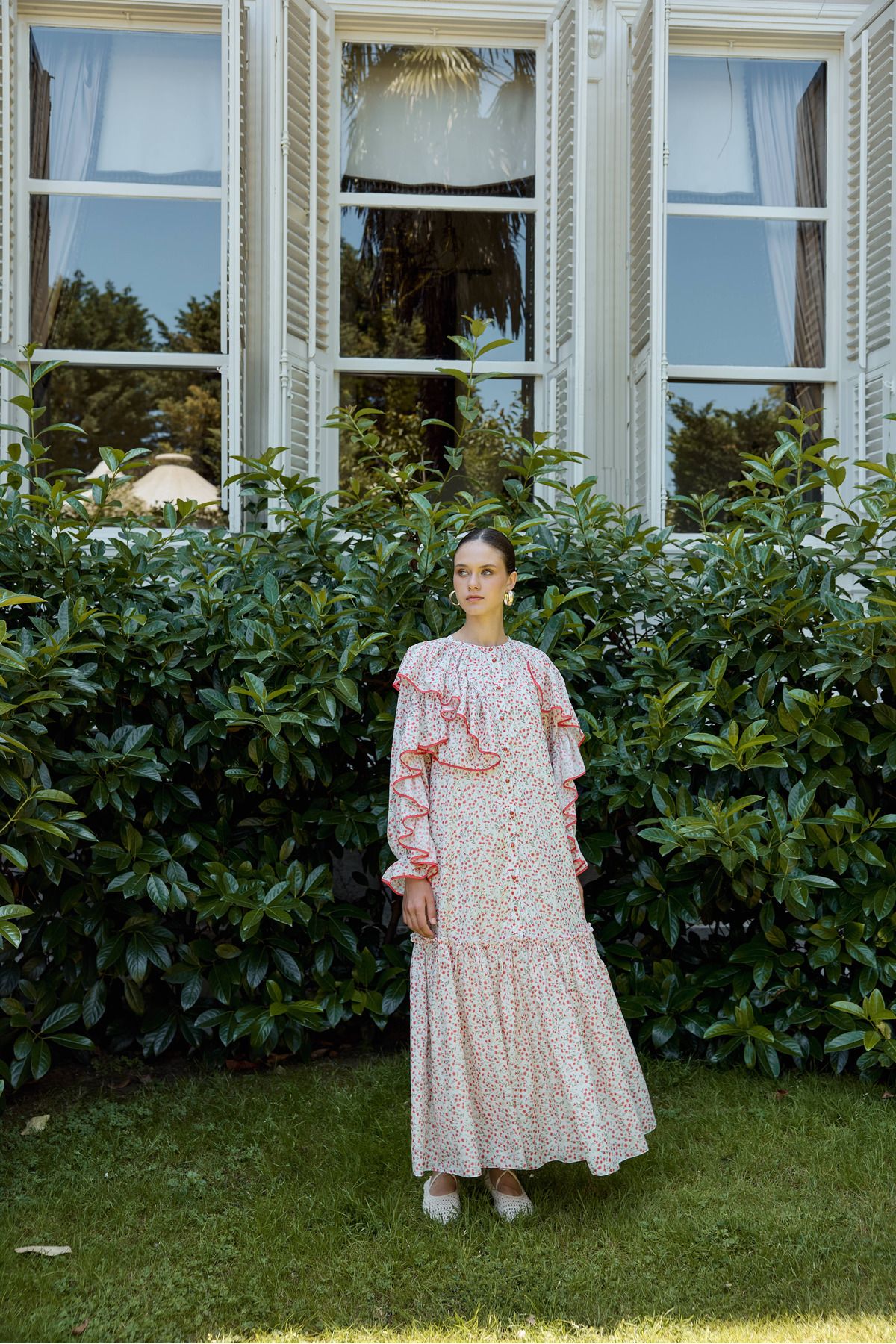 NUR KALAY COLLECTION-FLOWER PATTERNED DRESS 8