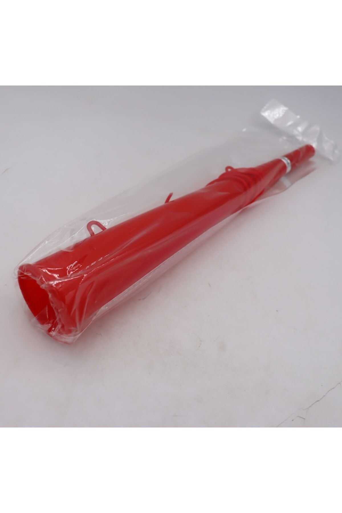 dalimag-Set of 100 Simple Vuvuzelas, Horns, Parties, Stadiums, Rallys, Red with String, 36 cm, 3