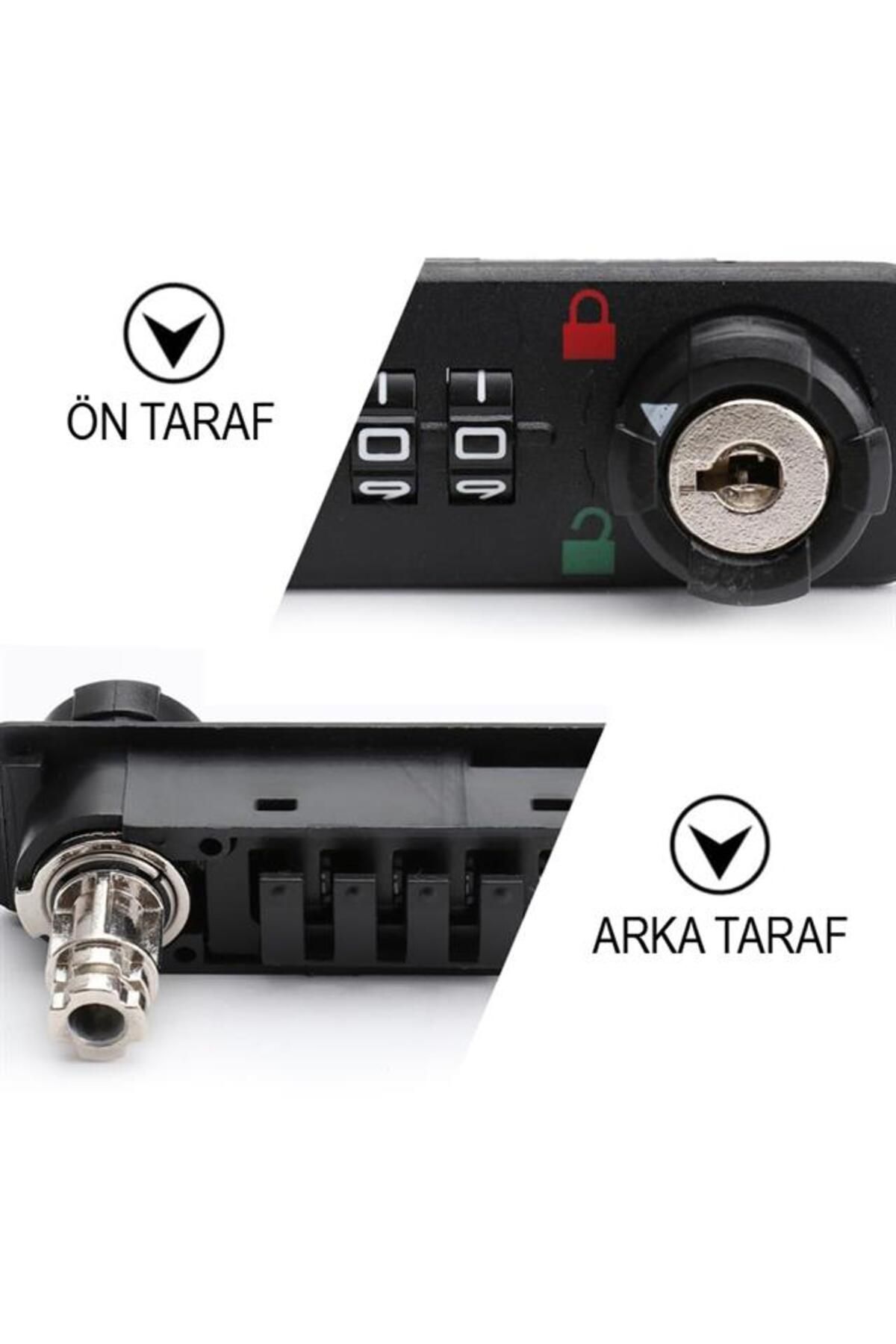 Powermaster-Pm-26731 Mechanical Black Drawer Cabinet Lock with 4 Digit Combination and Key (Left) 2