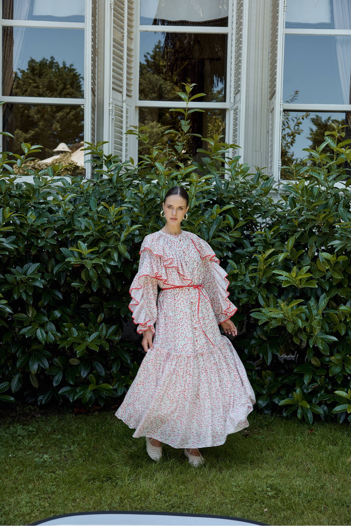 NUR KALAY COLLECTION-FLOWER PATTERNED DRESS 1