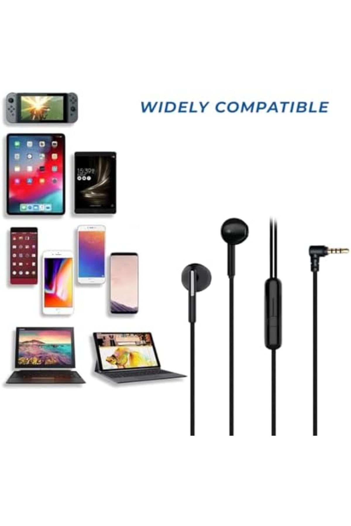 Generic-Wired Stereo Earphones with 3.5mm Plug - Hi-Fi Sound, Noise Isolation, Built-in Microphone, Nylon Br 6