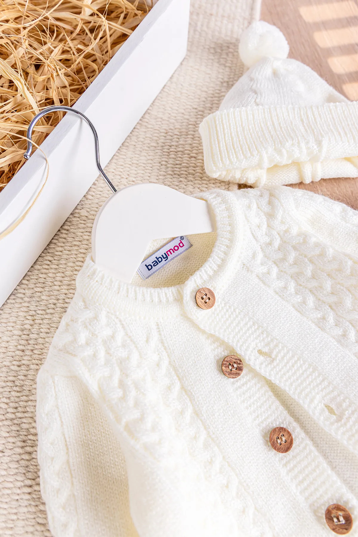 Babymod Bereli Triko Hırkalı Kışlık Erkek Bebek Takım Set fotoğrafı 6 (önizleme)