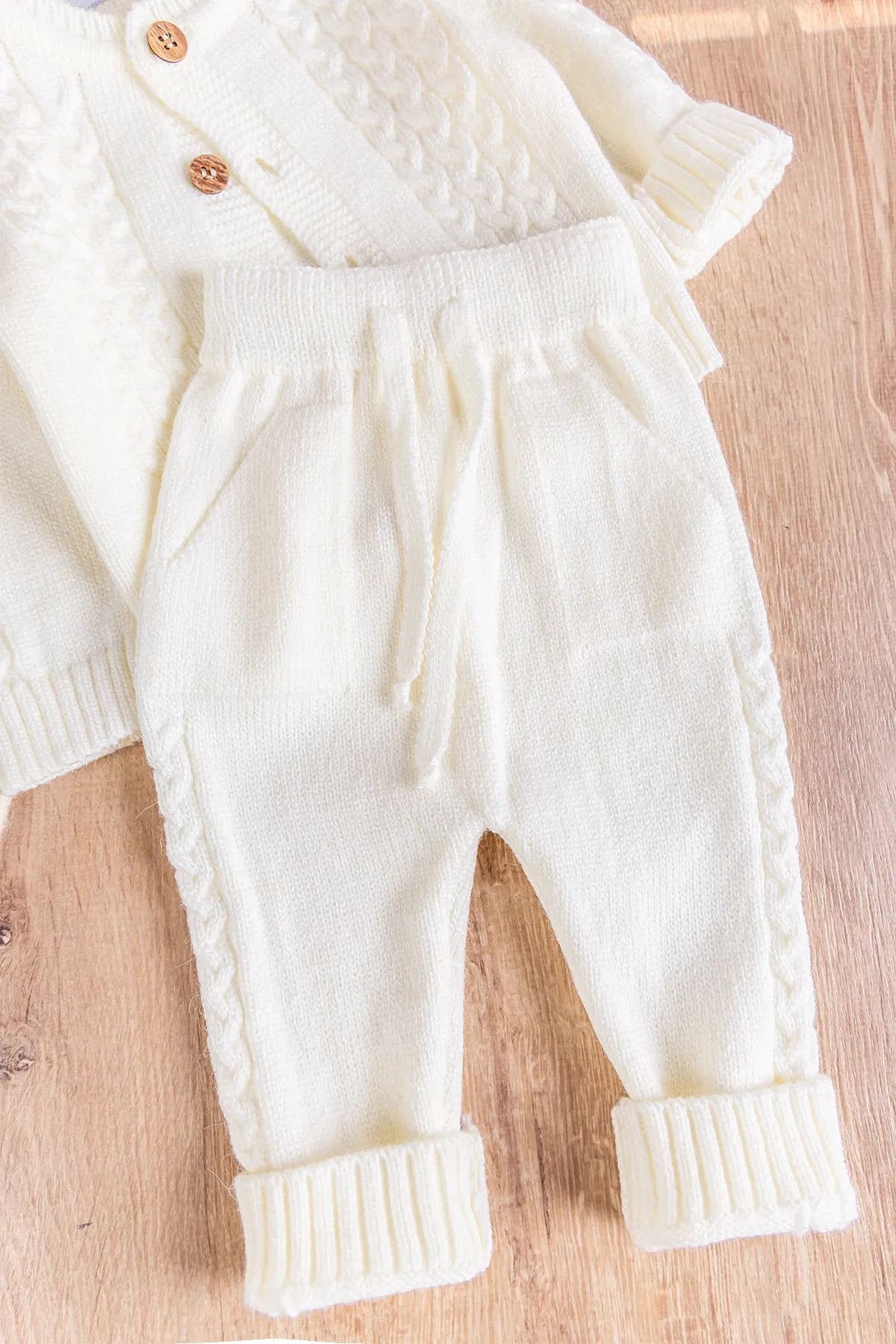 Babymod Bereli Triko Hırkalı Kışlık Erkek Bebek Takım Set fotoğrafı 4 (önizleme)