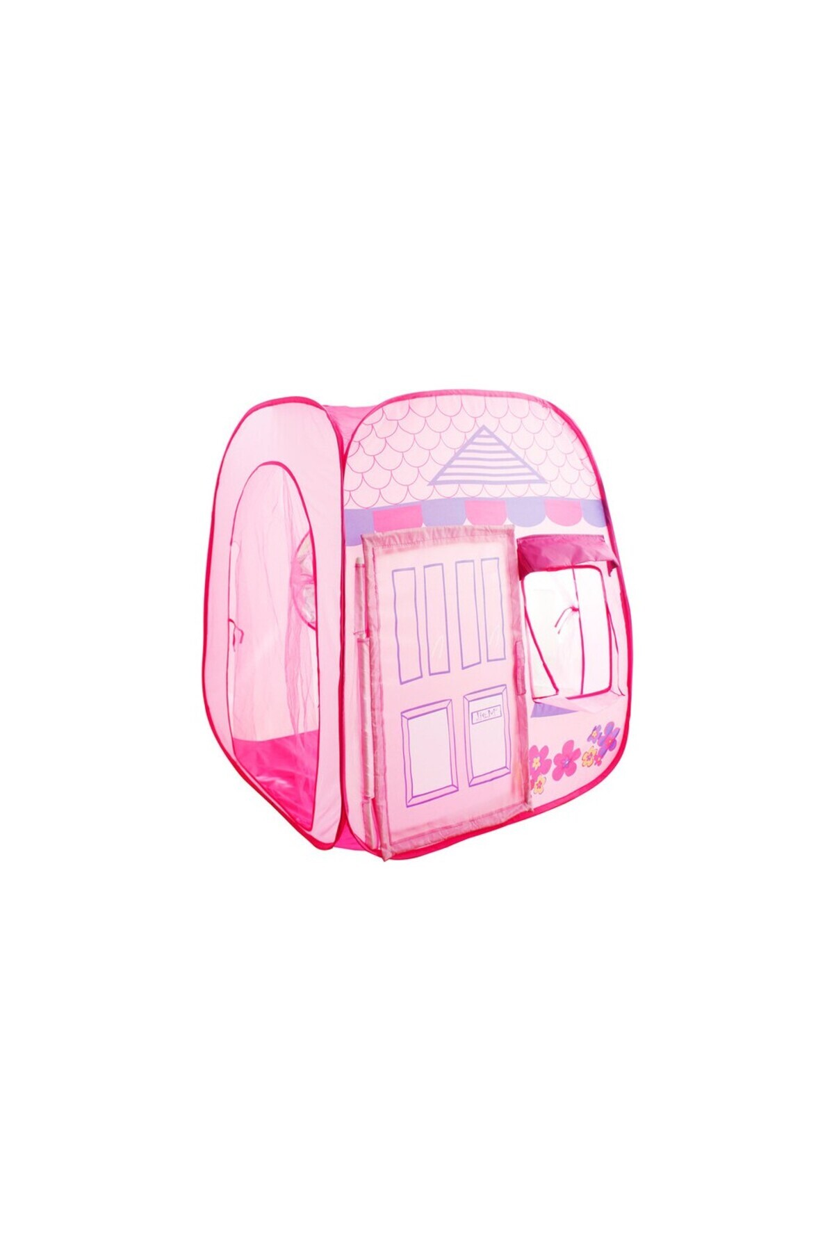 Realx Ev Şeklinde Pencereli Çocuk Oyun Çadırı 92x92x102 Pembe fotoğrafı 2 (önizleme)
