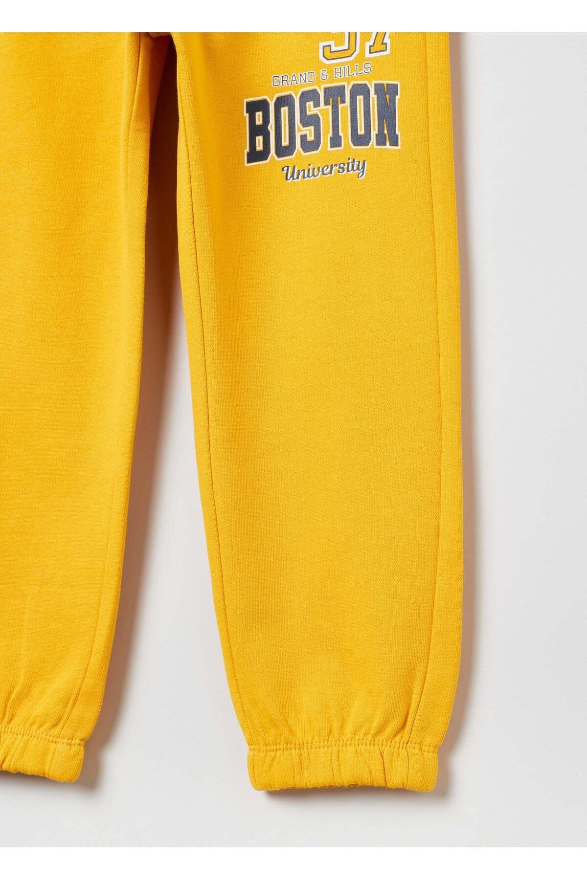 Ovs-Fleece Joggers With Drawstring And Print 3