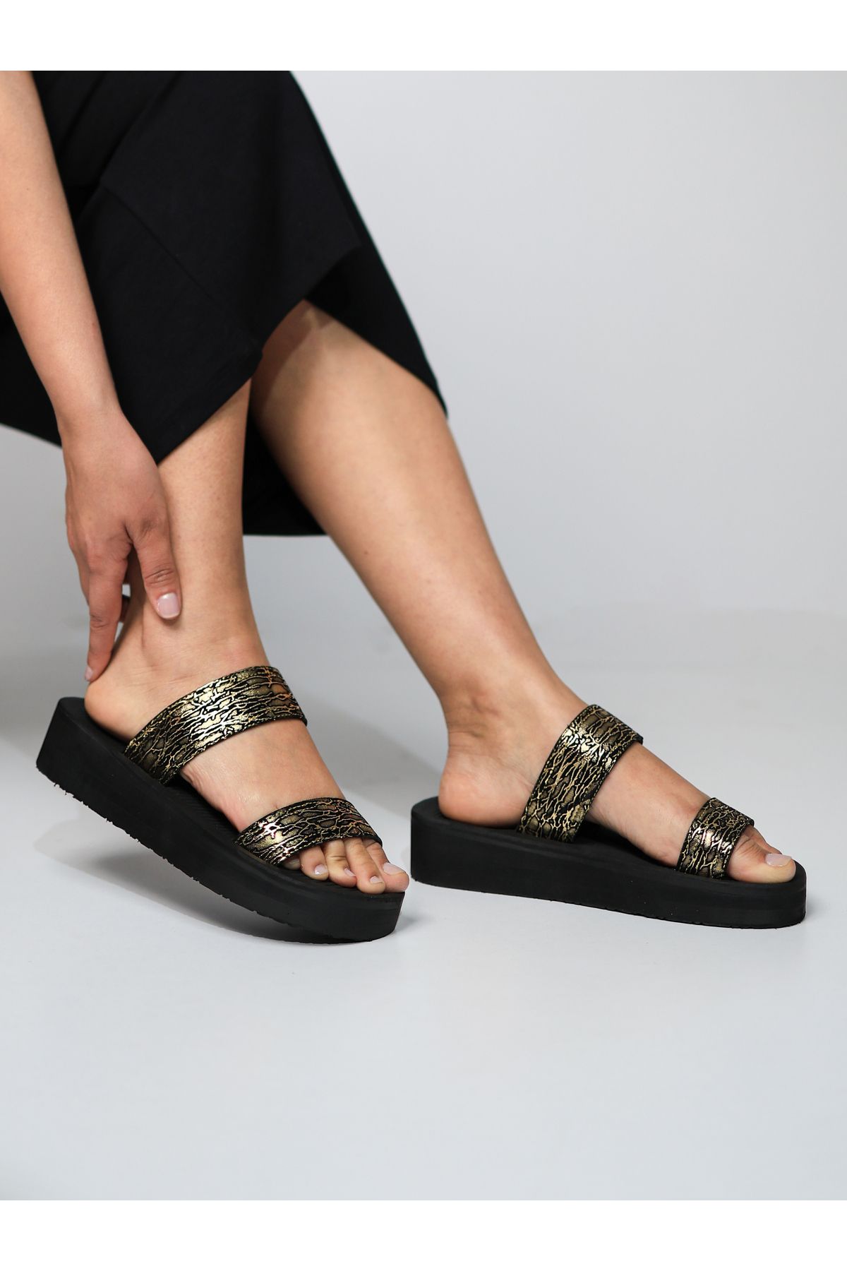 HANOX-Gloria Printed Eva Sole Wedge Heel Women's Beach Slippers (4.3) cm 3
