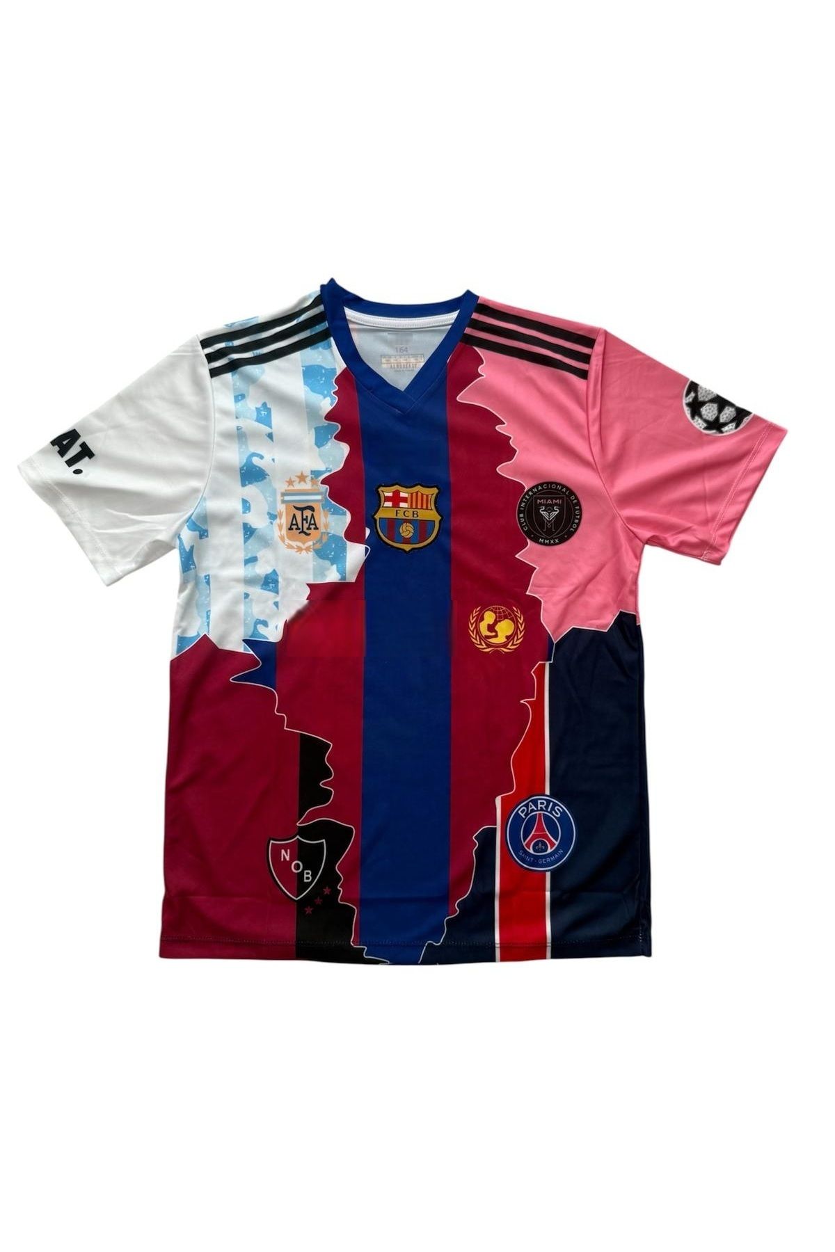 TETYS-New Design Custom Mix Series High Quality-Li̇onel-M.E.S.S.İ-10-Full Sets Common Set of 2 Child Jersey 7