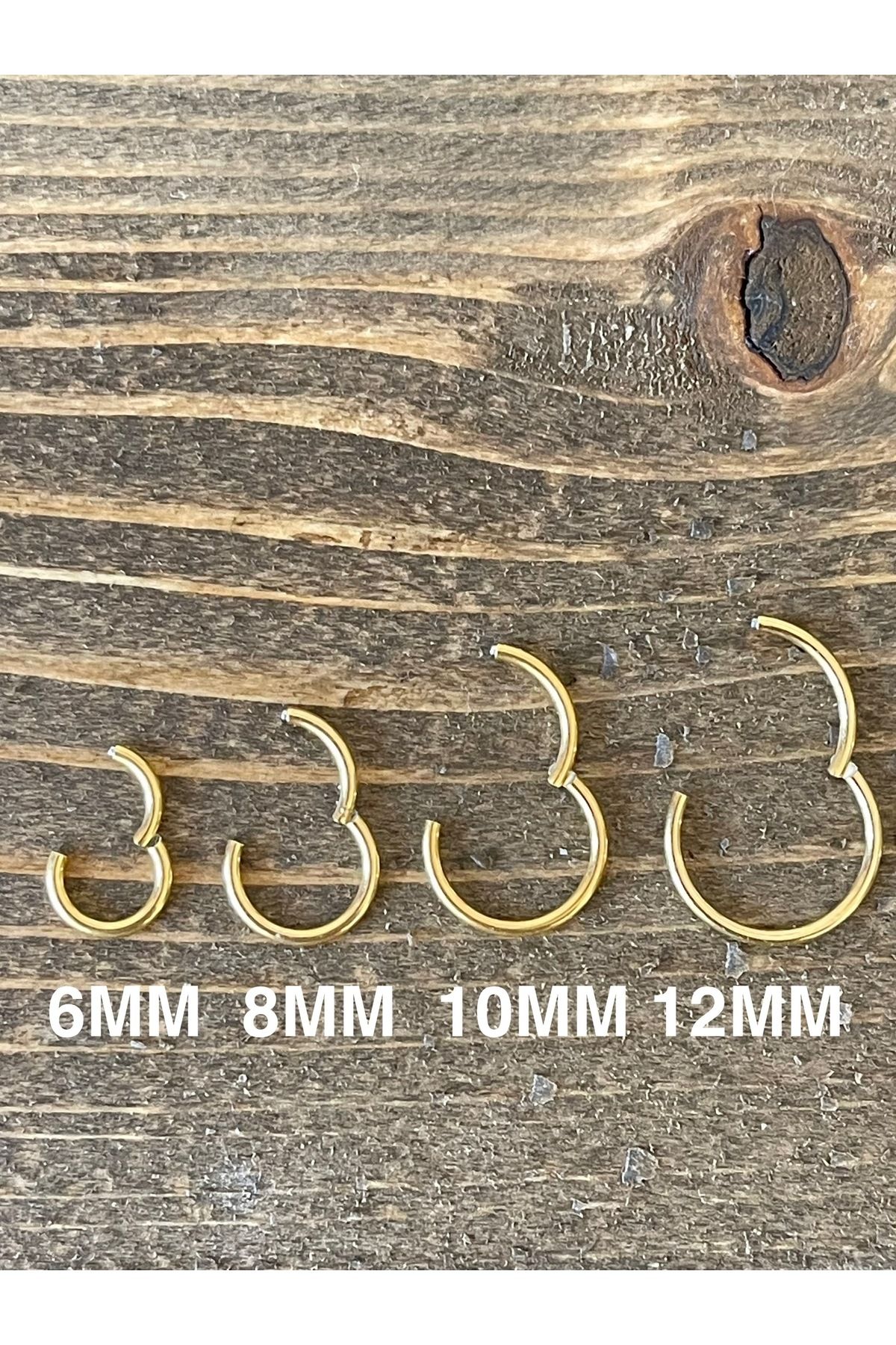 Rupen Kraft-316 L Surgical Steel Anti Allergic Interlock Ring Piercing Gold Color 2