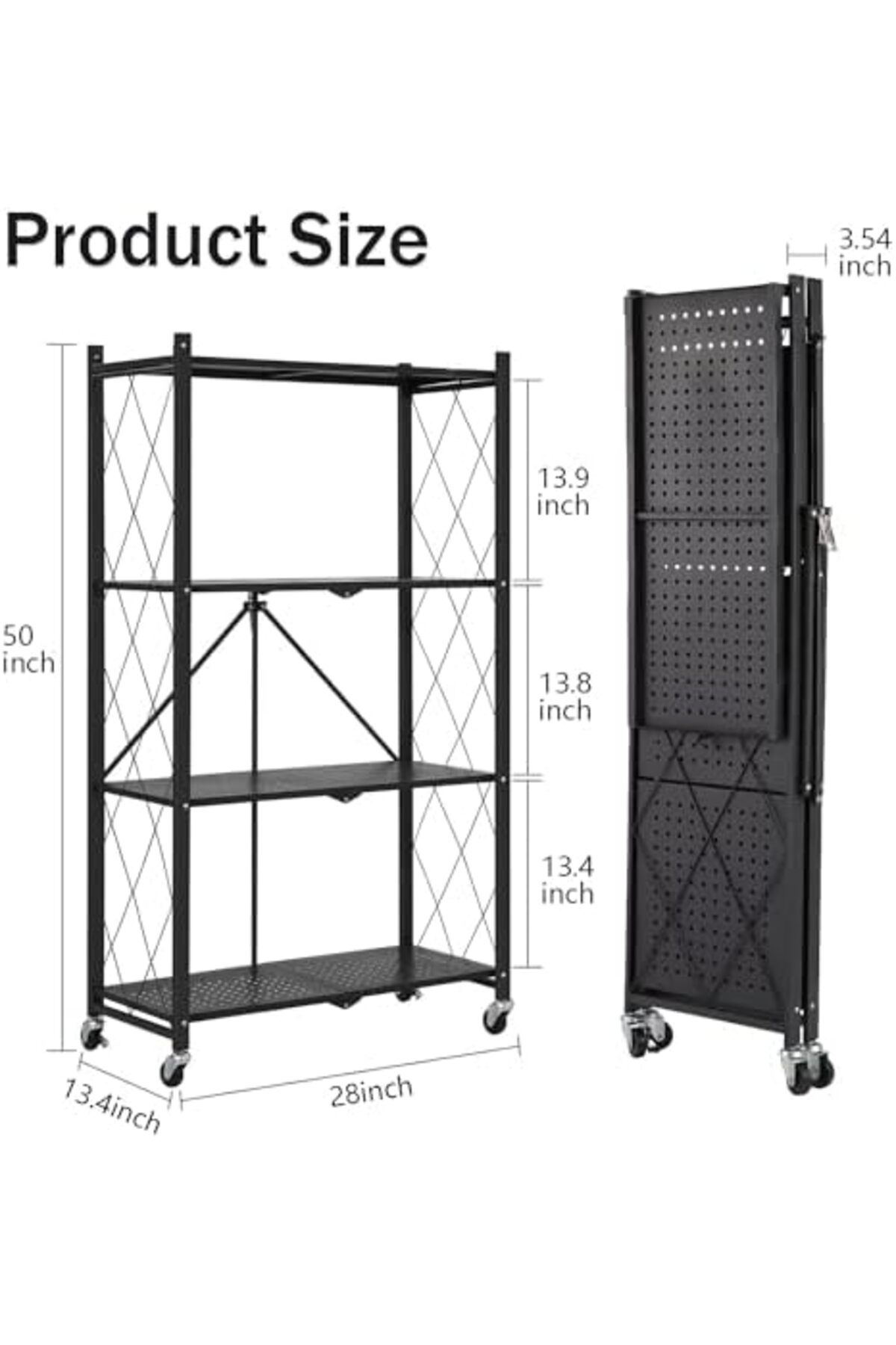 Generic-Four-layer Foldable Storage Rack With Wheels 3