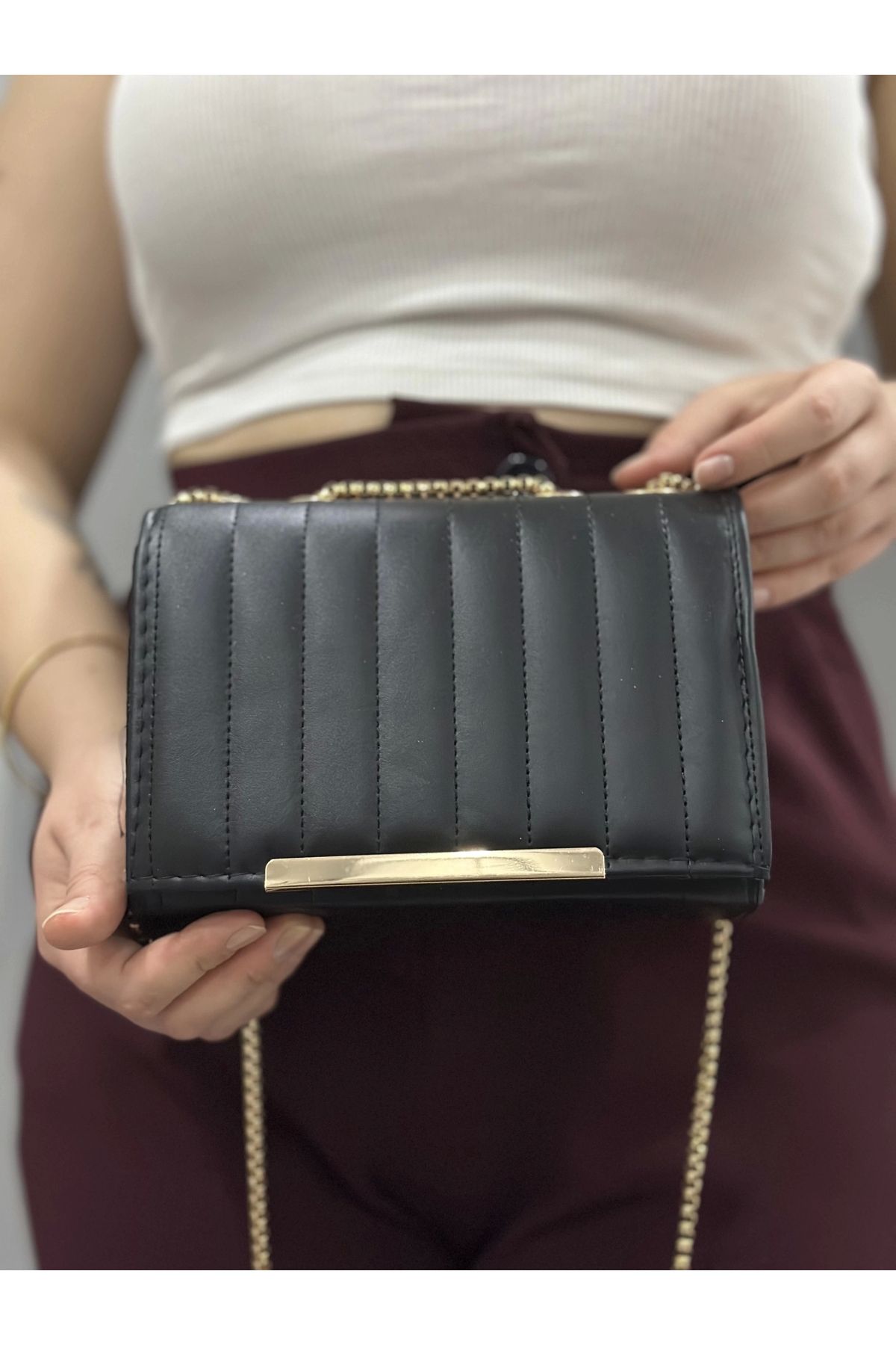Işıltı kidss-Cessi Black Skin Bag 5